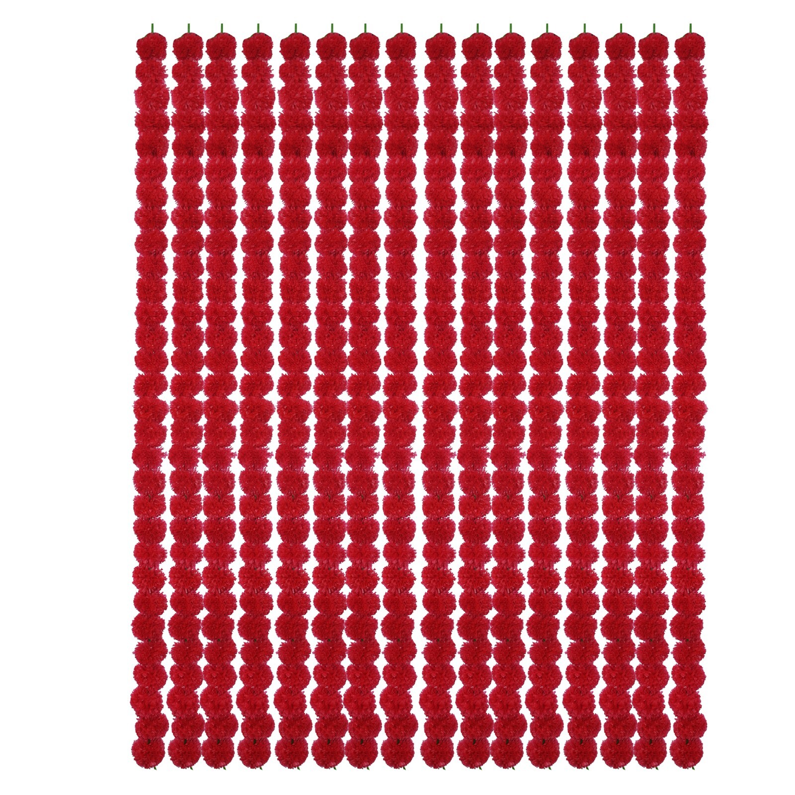 Wholesale 5 PC LOT Red Artificial Marigold Flower Garland Diwali Christmas Decor