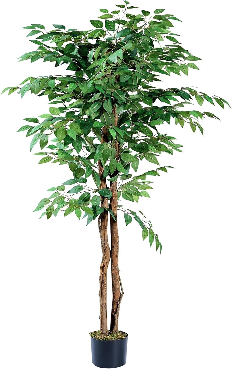 Artificial Ficus Tree with Sturdy Nursery Pot, 5FT Faux Silk Plant for Indoor…
