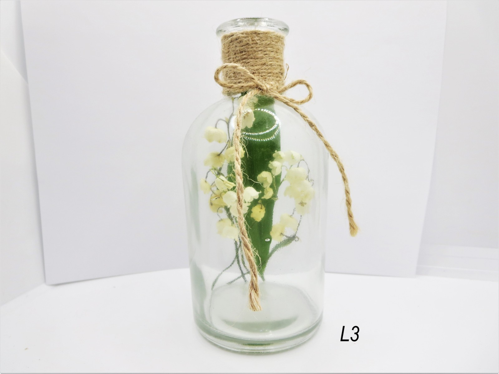 Dried flowers Lily of the valley vial botany Floral Bloom Display ,wunderkammer