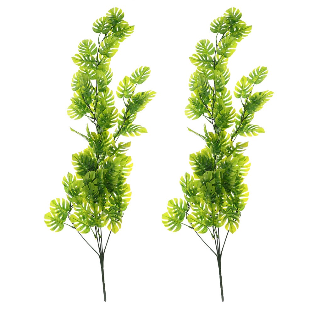 2 Pcs Fake Monstera Leaf Hanging Plants Artificial That Monestera Vine