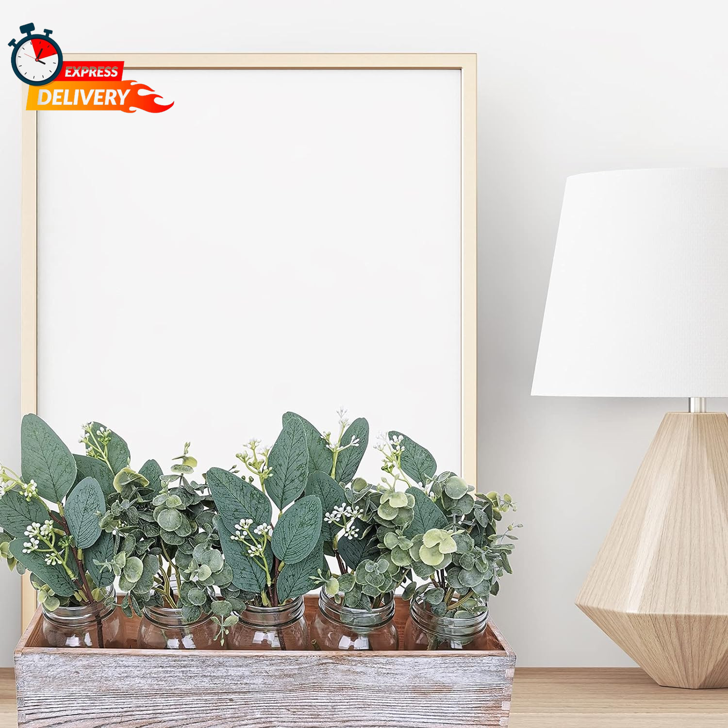 Mixed Eucalyptus Leaves Stems Bulk Artificial Eucalyptus Leaves Sprays Faux Oval
