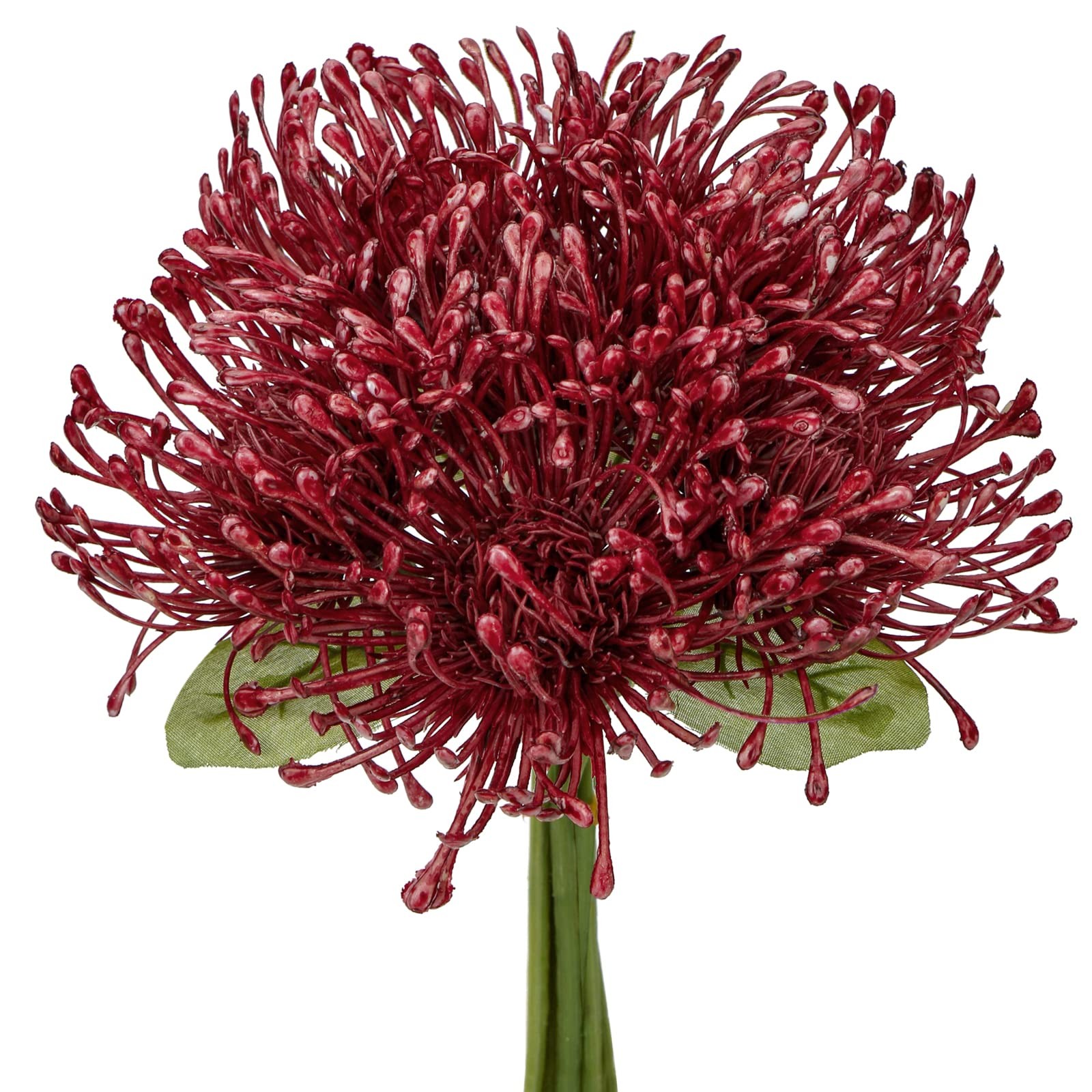 6 PCS Artificial Chrysanthemum Fall Flowers 4 Inch Burgundy Spider Mums Decor