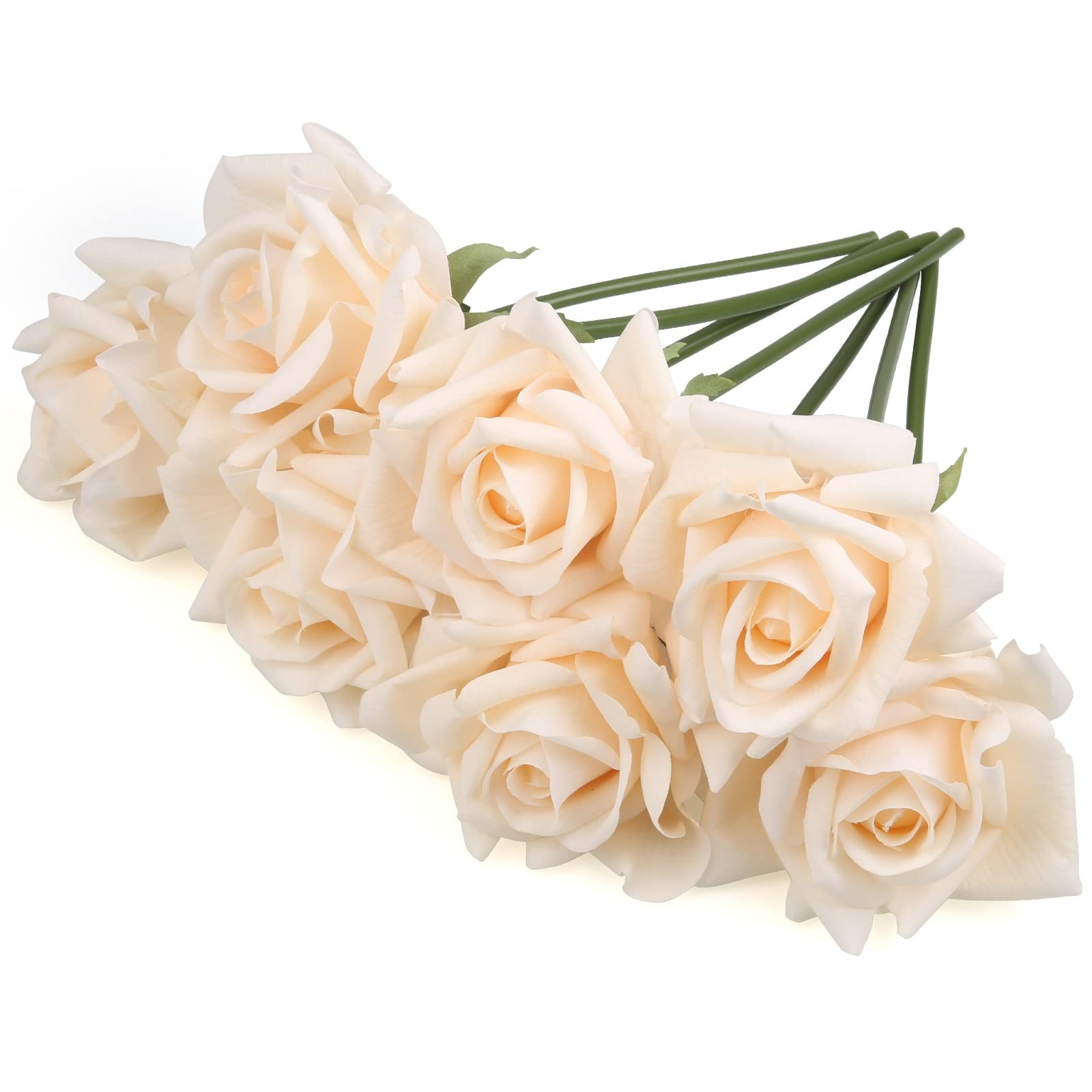 7 PCS Artificial Roses Faux Silk Real Touch Fake Flowers Wedding Decor DIY
