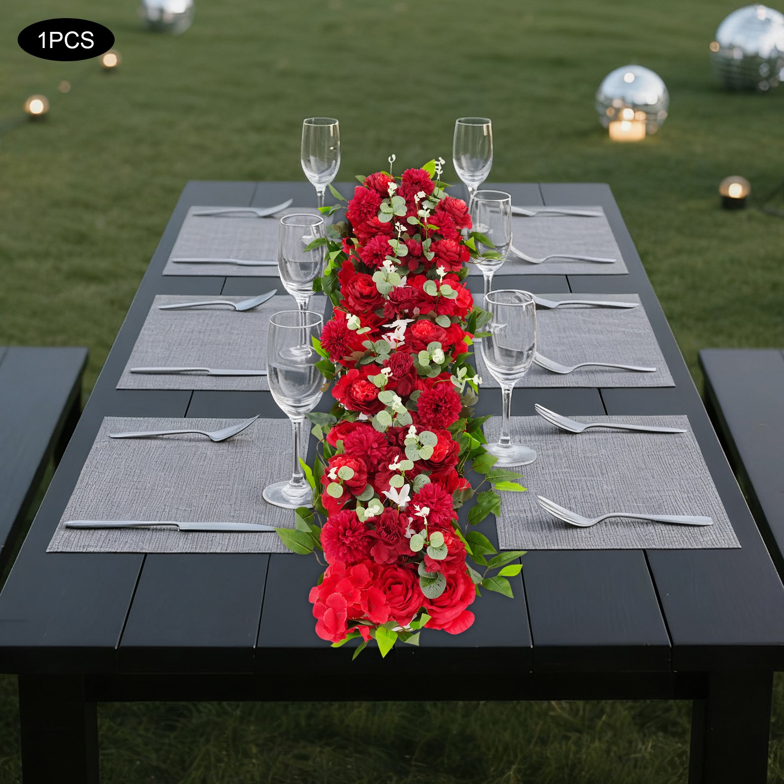 Artificial Flower Artificial Polyester Fibre Flowers Row 100*30cm for Home Decor