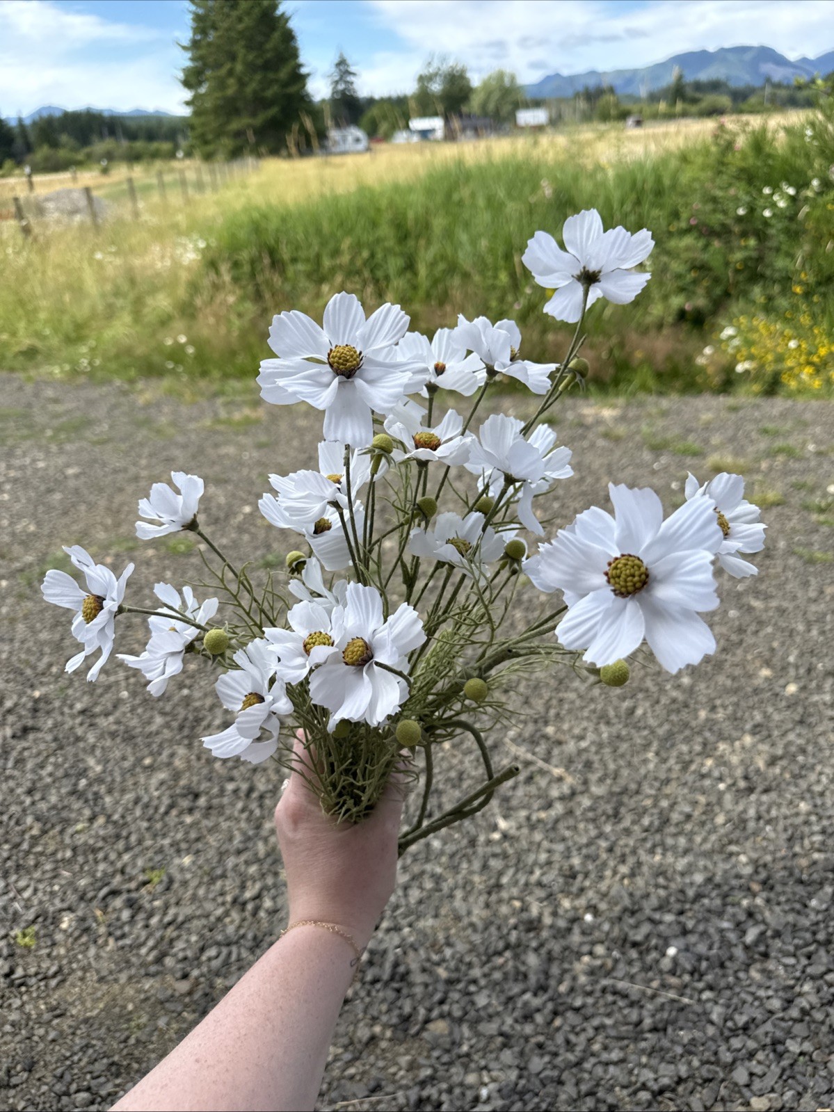 Cosmo Faux Flower Lot Wildflower Wedding Floral White