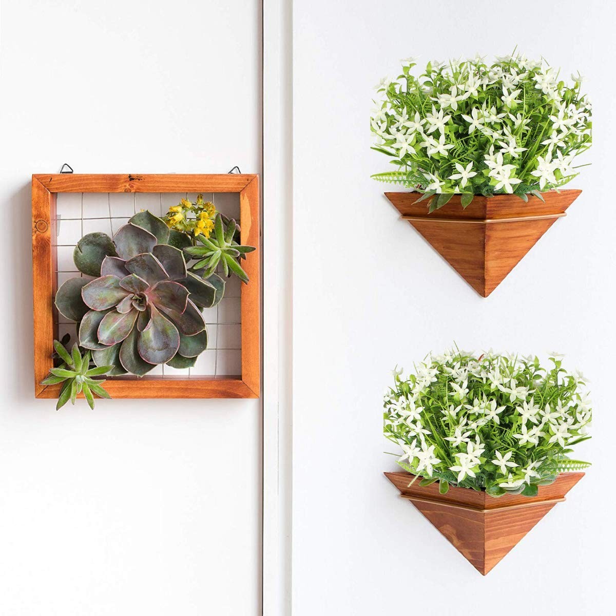 6Pcs Star Jasmine Artificial UV Resistant Flowers Outdoor Plastic Flowers