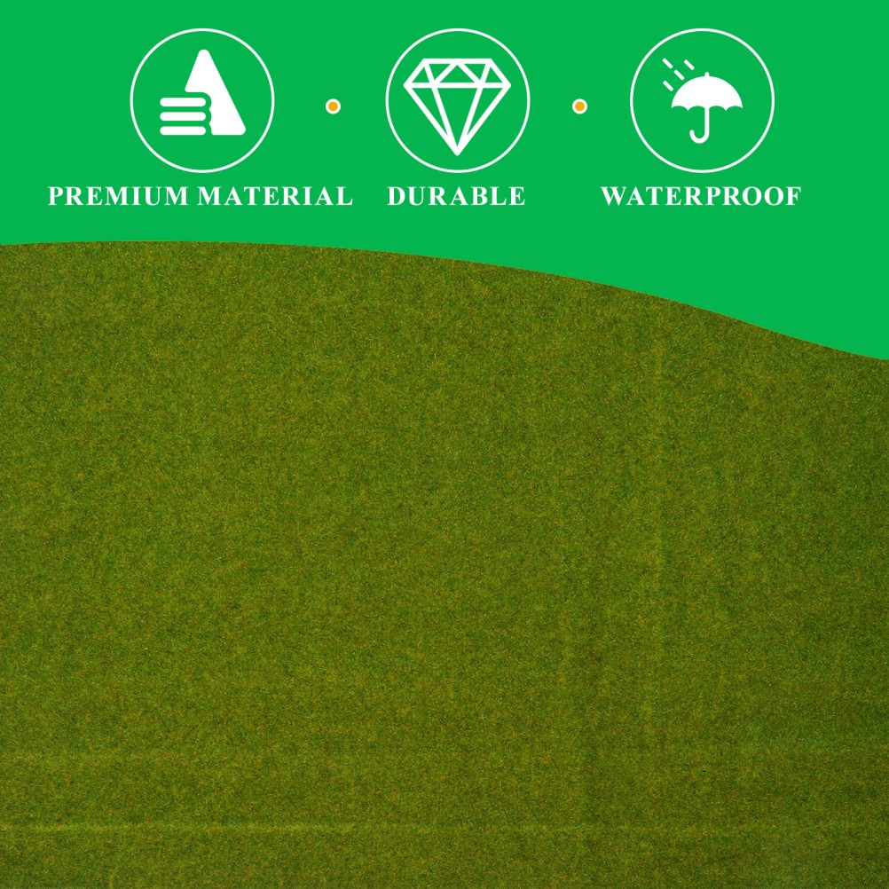 Fake Grass Mat for Hobbyists Model Scenery Building 1Pack 19.7×13.8×0.2in