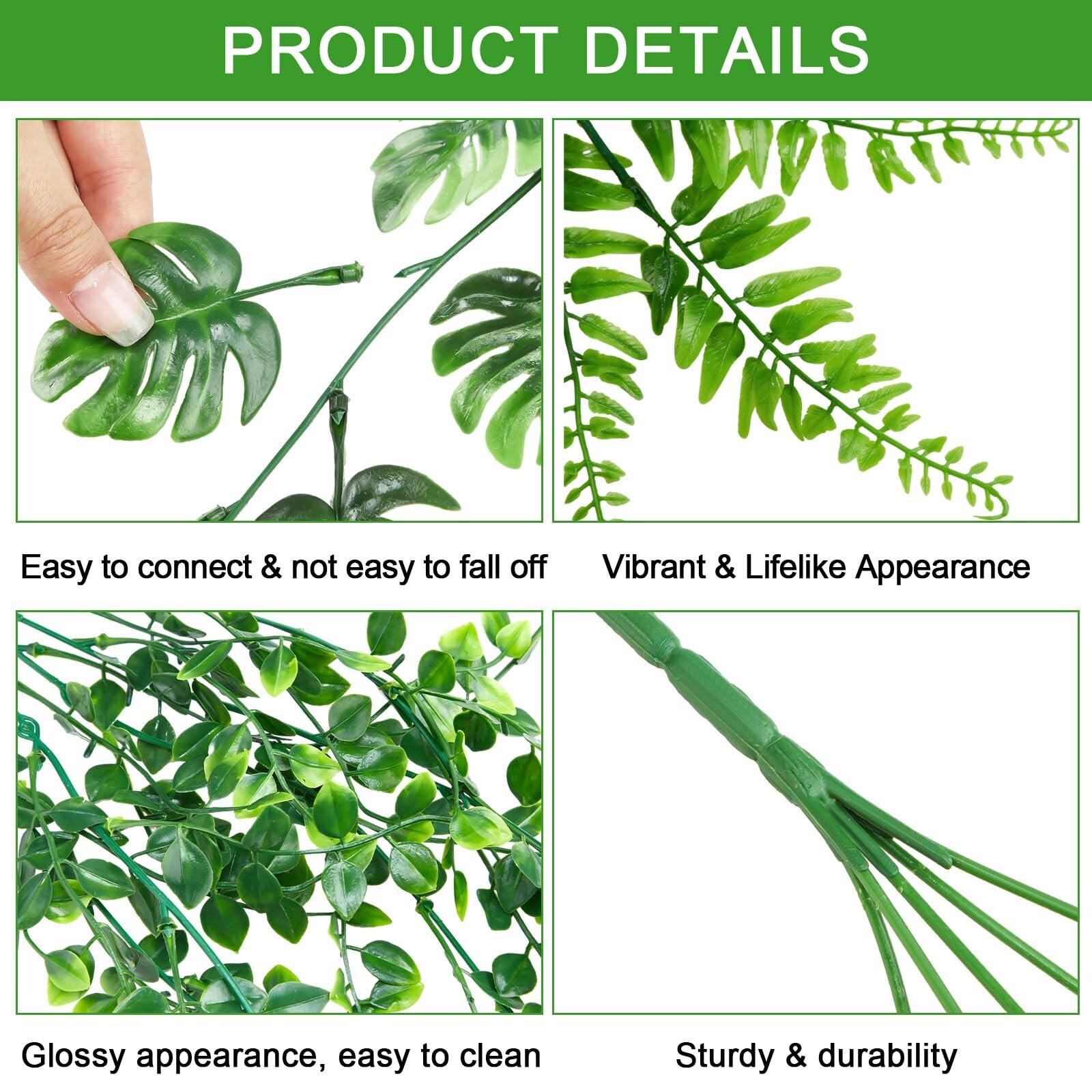 Riceshoot 24 Pcs Artificial Hanging Plants 8 Styles Realistic Hanging Fake Pl…