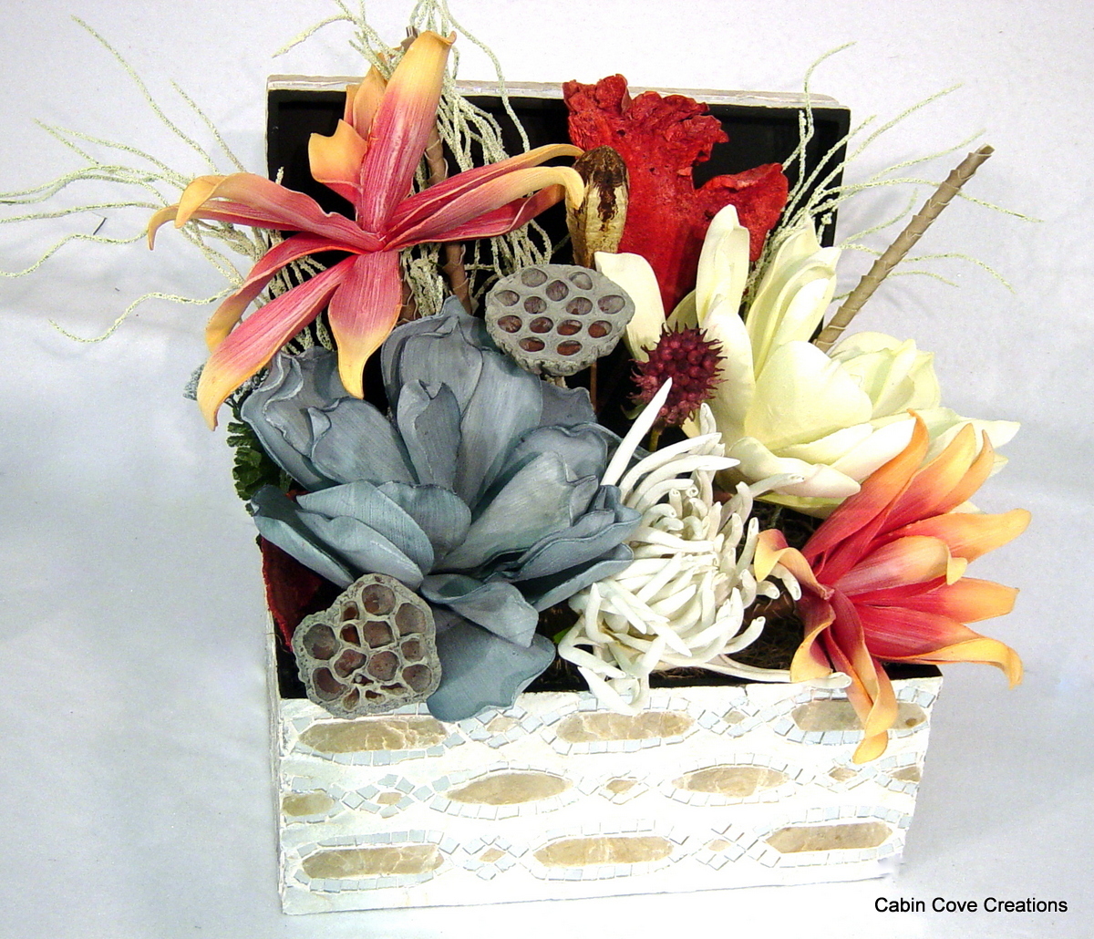Coastal Floral Arrangement Centerpiece Exotic Tropical Beach Design LUXE