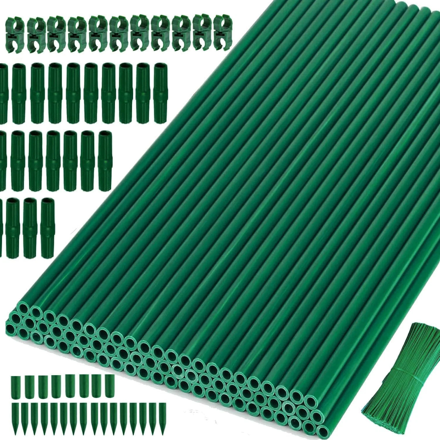 70Sets Garden Stakes Set 255pcs with 14 Inch Plant Sticks and Stake Arms, DIY 4f