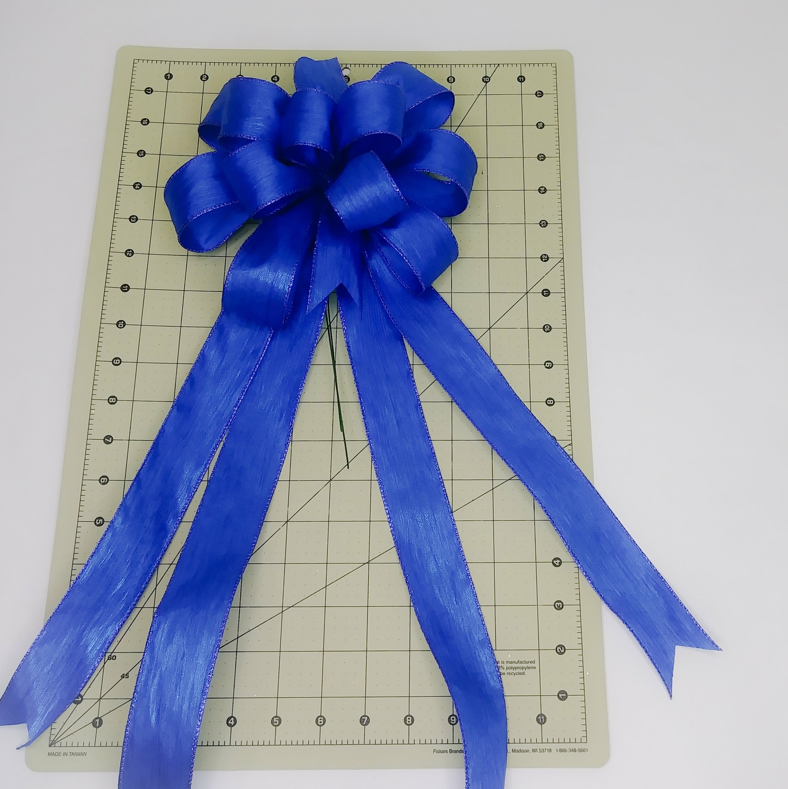 Wreath Bow, Royal Blue Metallic