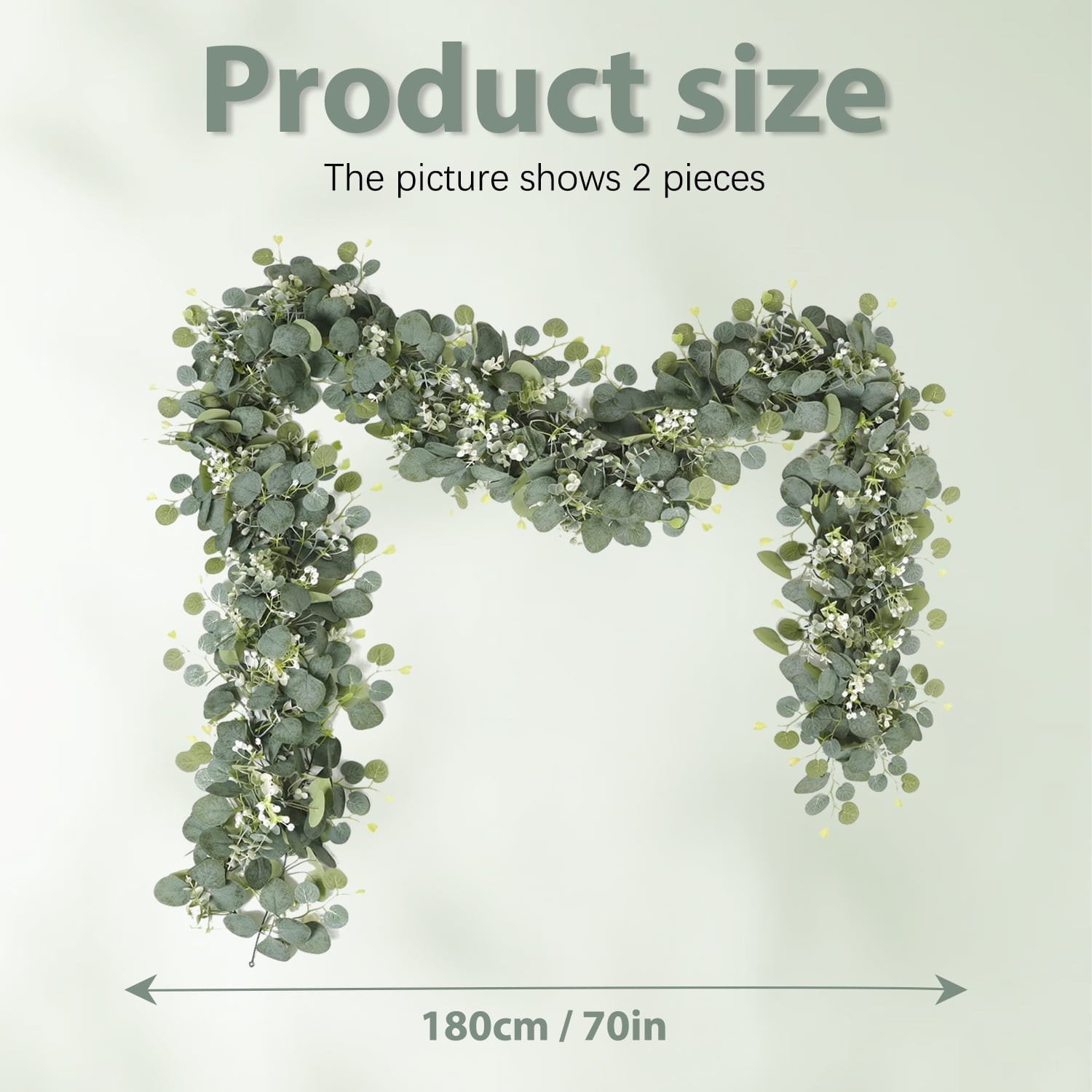 Artificial Eucalyptus Garland – Fake Greenery Vines with Realistic Leaves
