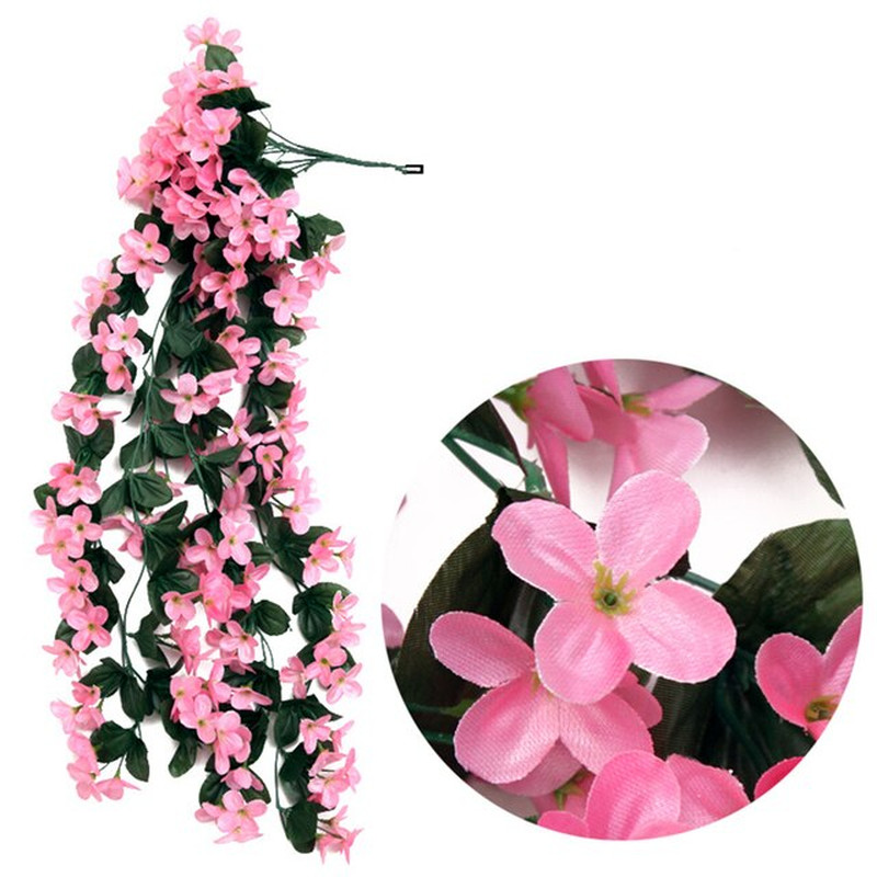 Artificial Violet Flowers Simulated Fake Plant Vine Home Hotel Garden Decor NEW