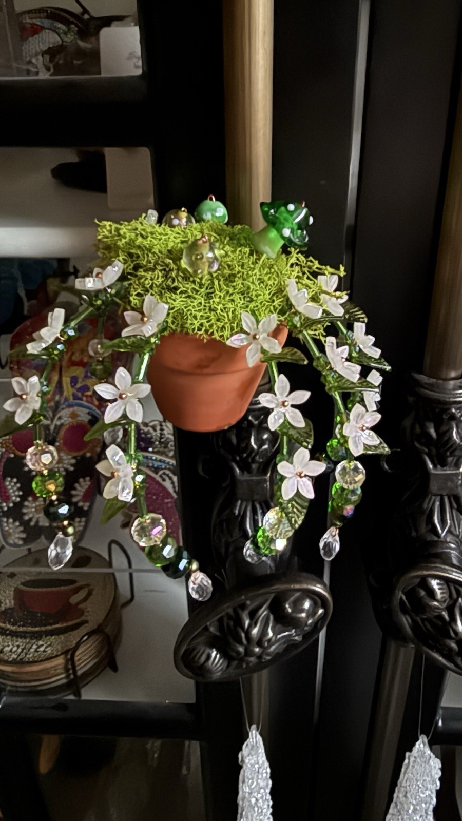 Handmade Miniature Dainty Beaded Indoor Plant W/Magnet – Never Needs Watering!