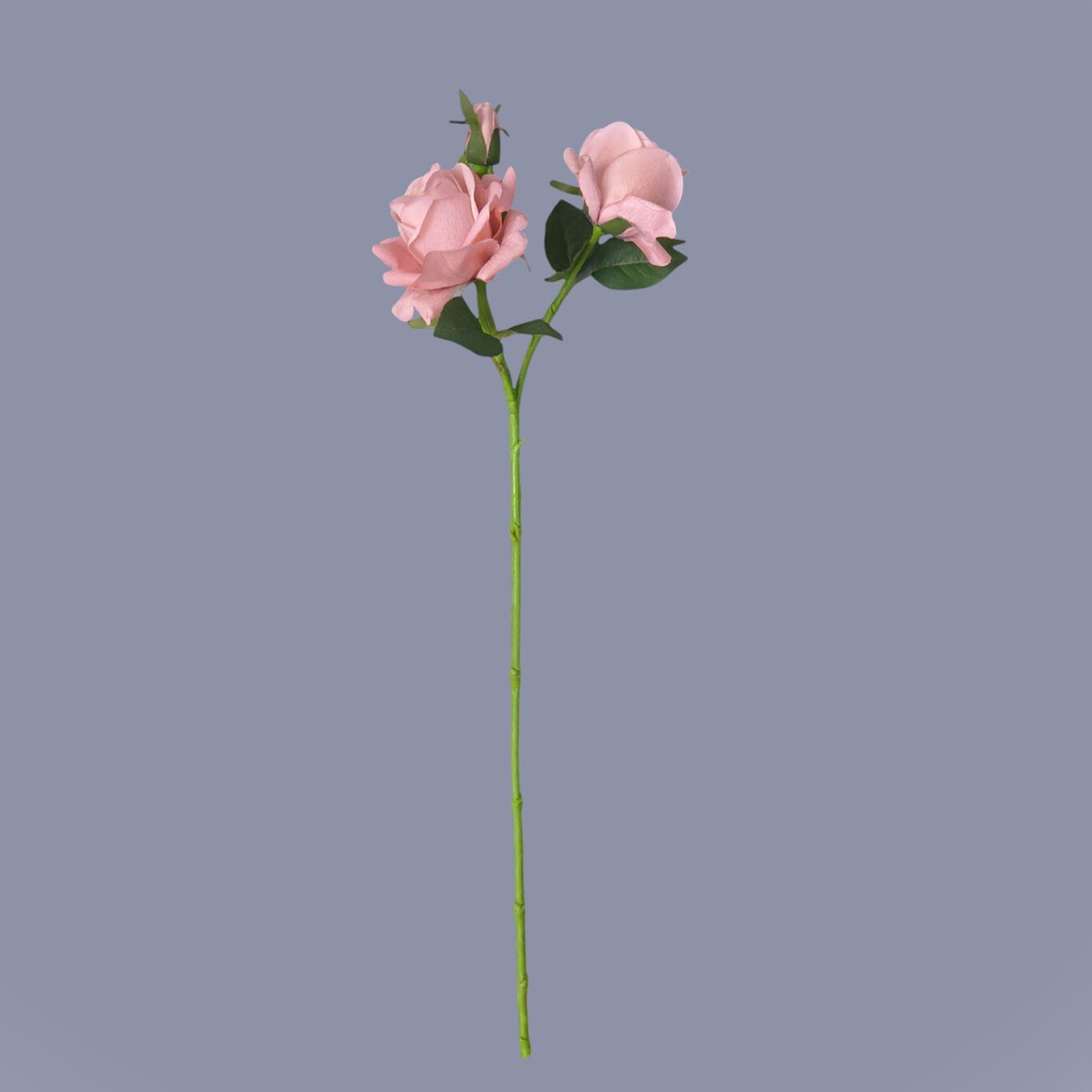 10pcs Artificial 3-Head Dark pink rose Each Stem Features 2Full Blooms and 1bud