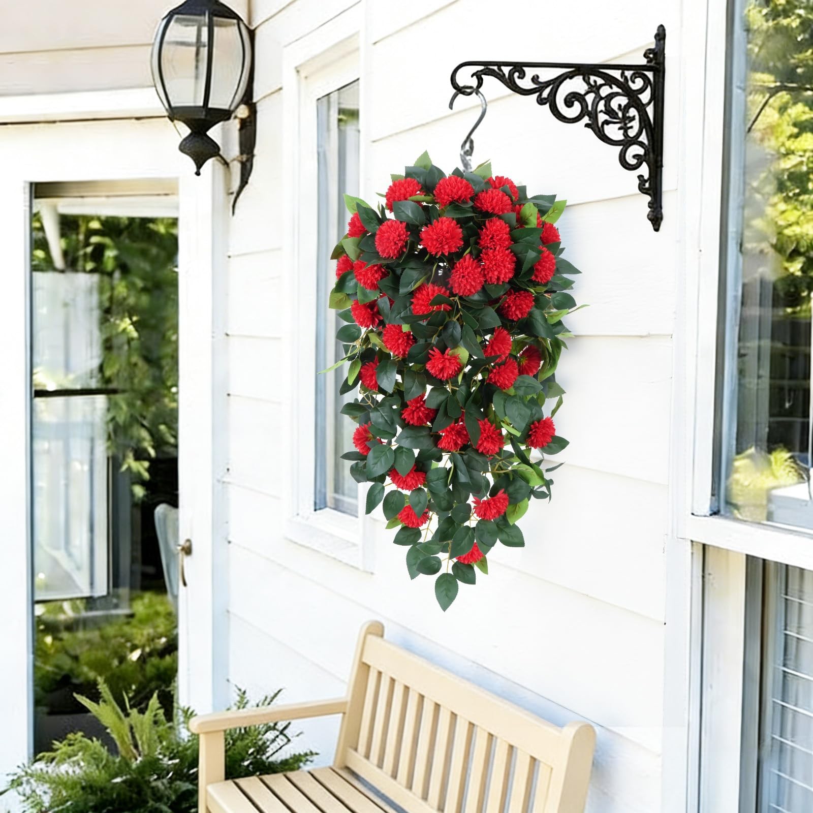 2Pcs Artificial Flowers for Outdoors Faux Outdoor Flowers for Planters UV Res…