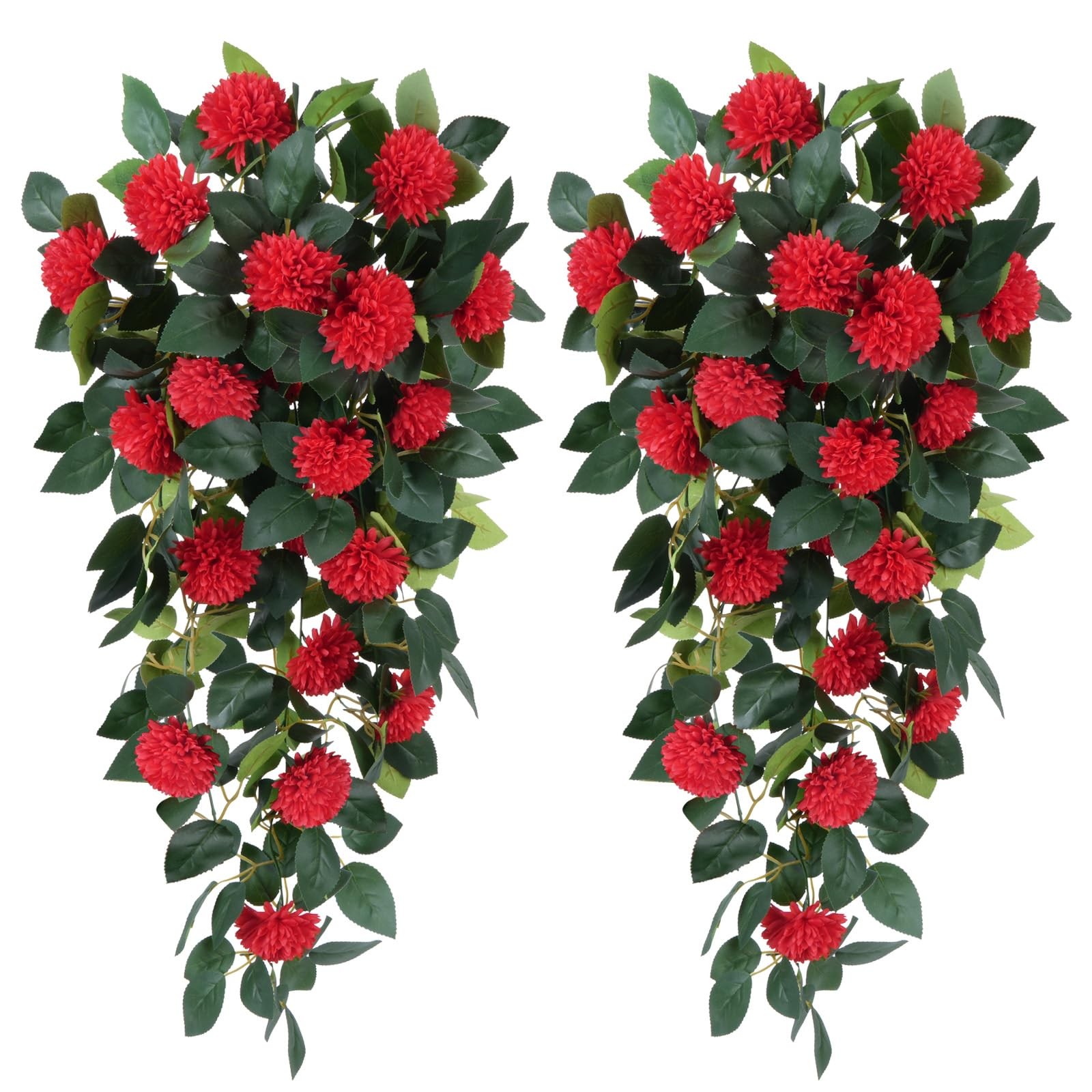 2Pcs Artificial Flowers for Outdoors Faux Outdoor Flowers for Planters UV Res…