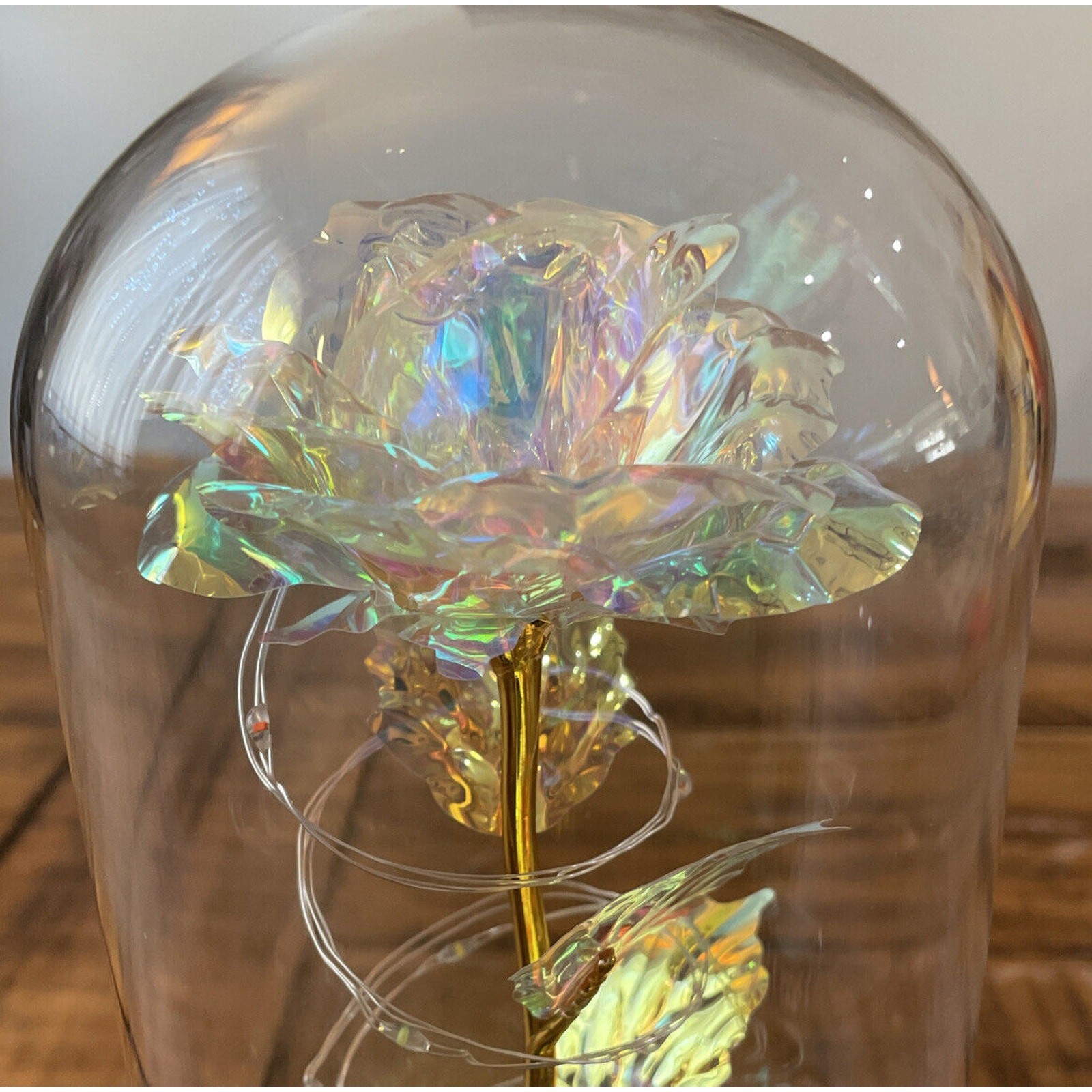 Best Wishes “Love Forever” Rose Flower In Glass LED Light Mother’s Day, Gift ❤️