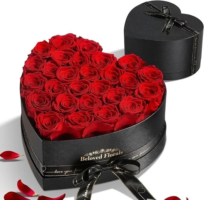 Preserved Roses Box 27 Eternal Flowers Gift for Women Mom Wife Girlfriend