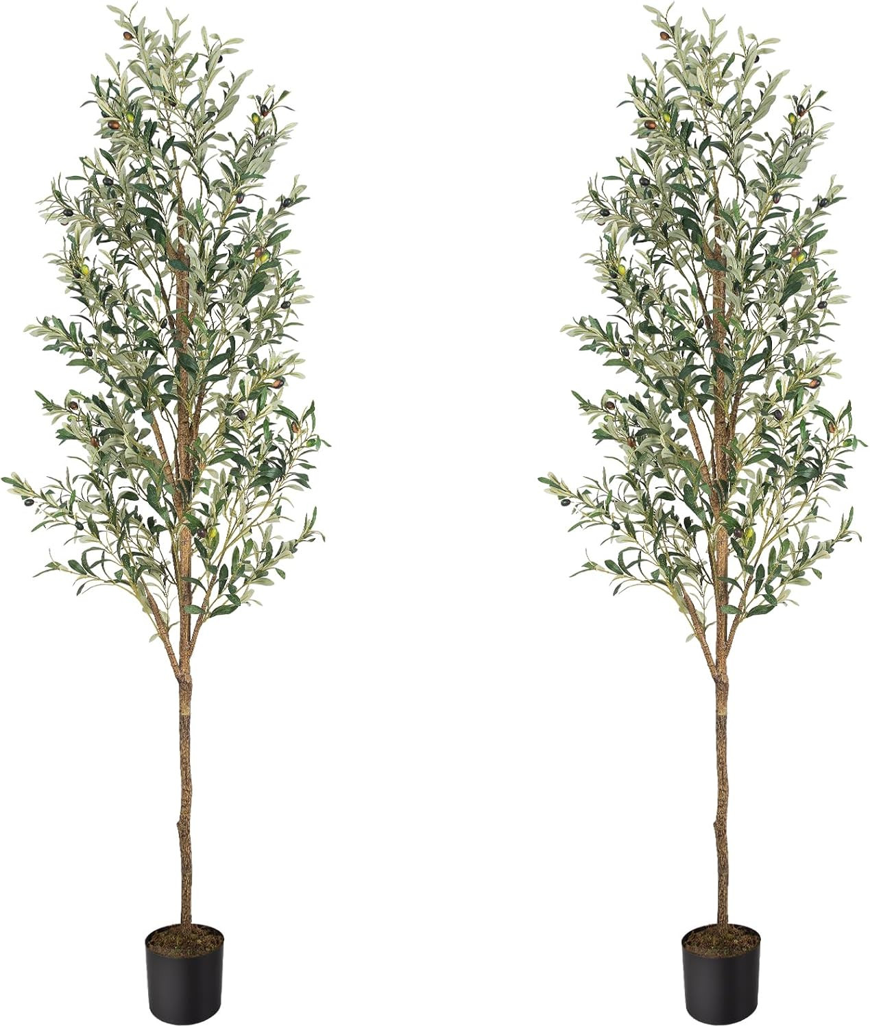 Artificial Fake Olive Tree 6FT Tall 1Pack Faux Silk Olive Tree for Home Living R
