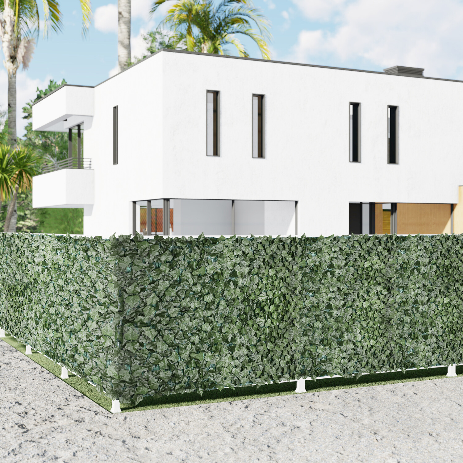 4ft 6ft Artificial Hedge Faux Ivy Leaves Privacy Fence Screen Panel Wall Decor