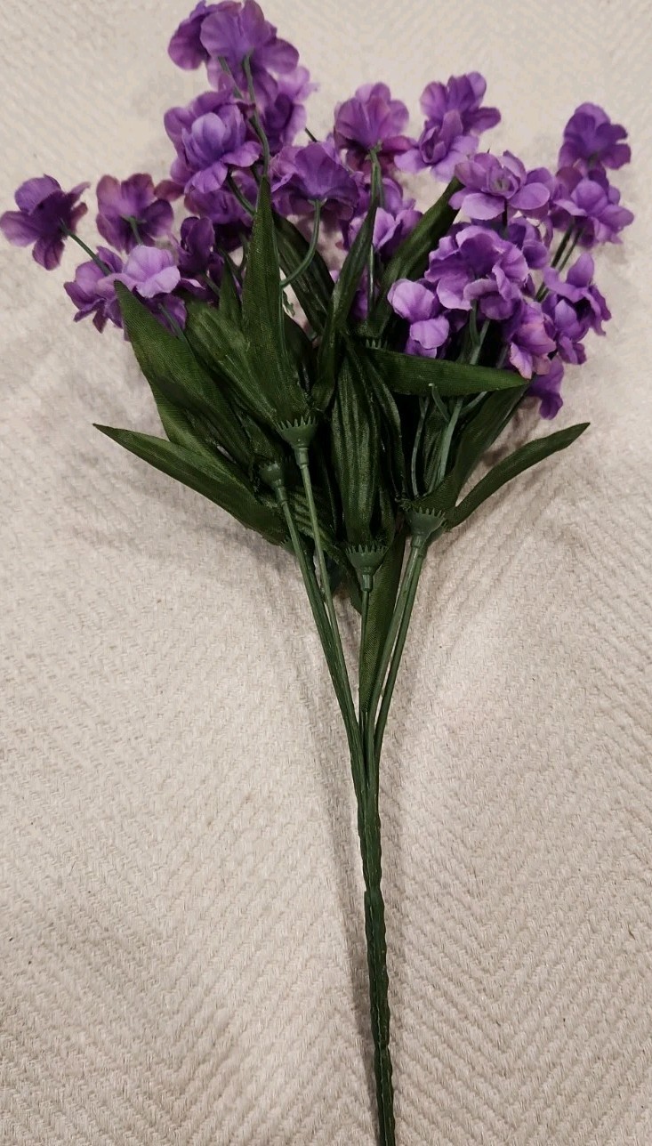 Lot of Artificial Faux Silk Wired Flowers ~ Pink, Purple, Cream
