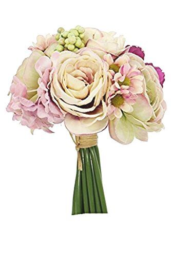 Renaissance 2000 8″ Ranunculus Hydrangea/Daisy Artificial Bush