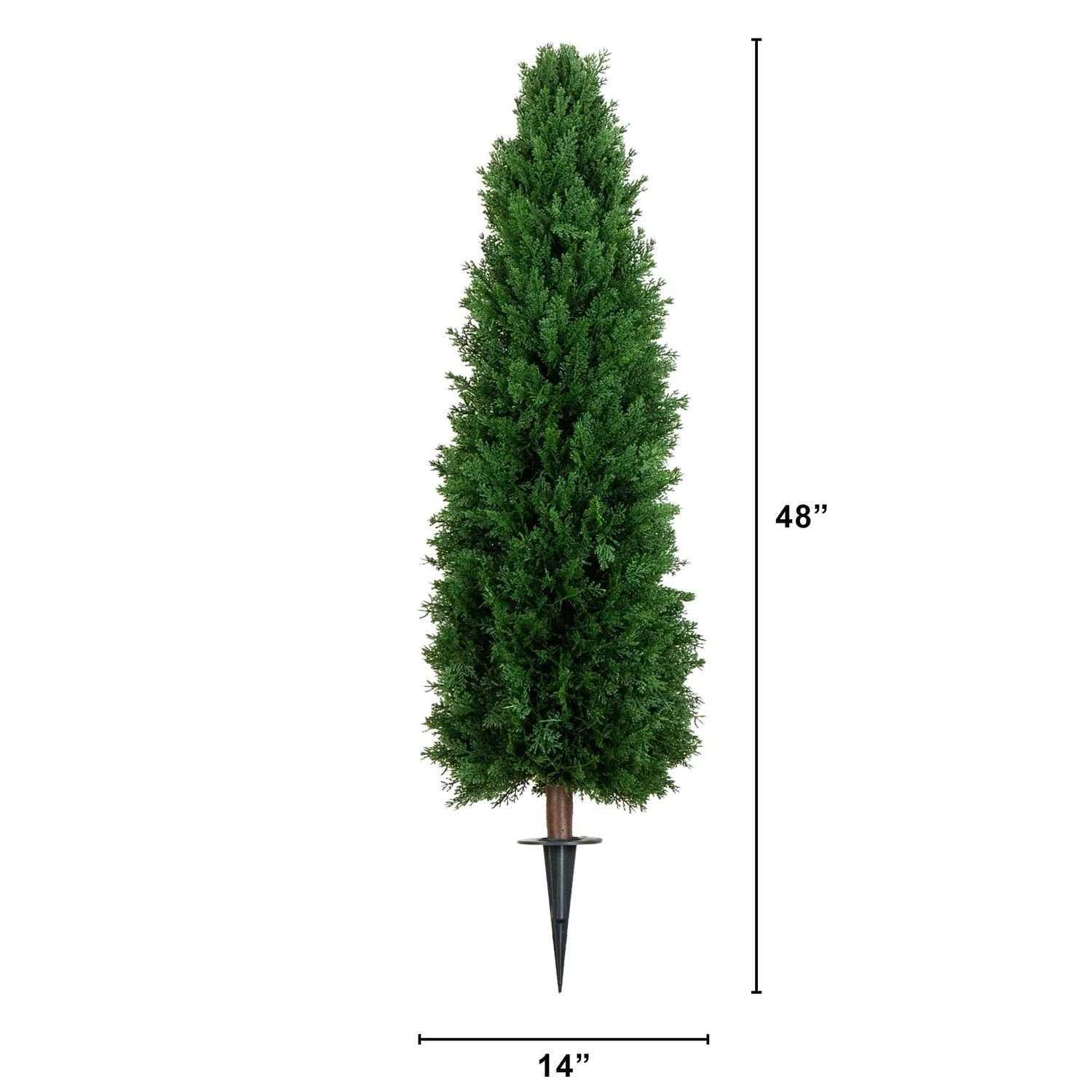 3′ Artificial Cedar Plant with Integrated Ground Stake UV Resistant Set of 2.