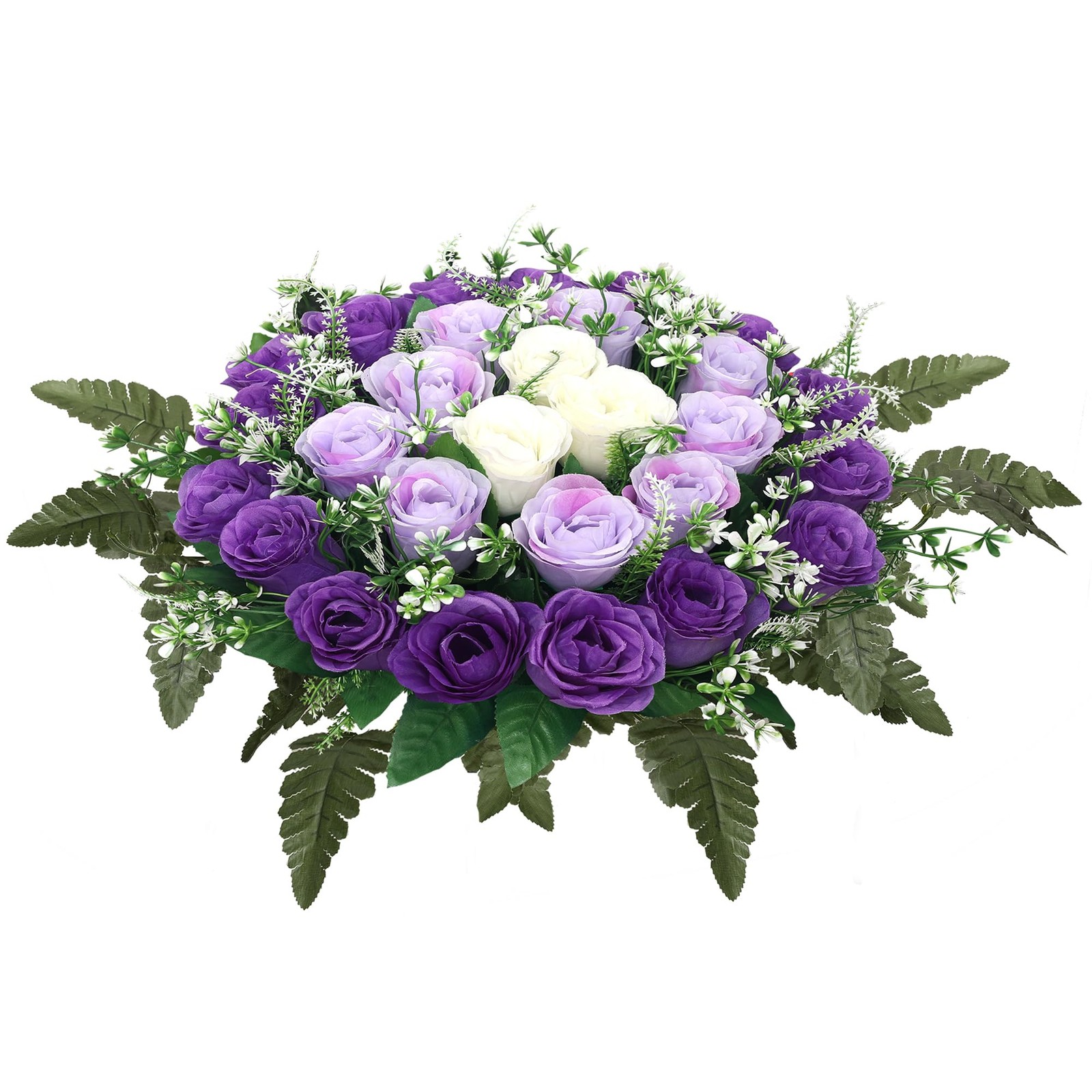 Lodou Artificial Cemetery Flowers,Silk Memorial Cake for Cemetery,Artificial …