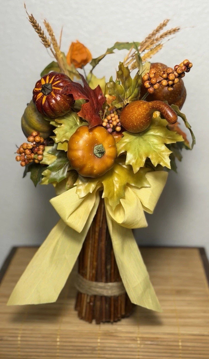 Rustic Farmhouse Pumpkin & Ghourd Floral Bouquet