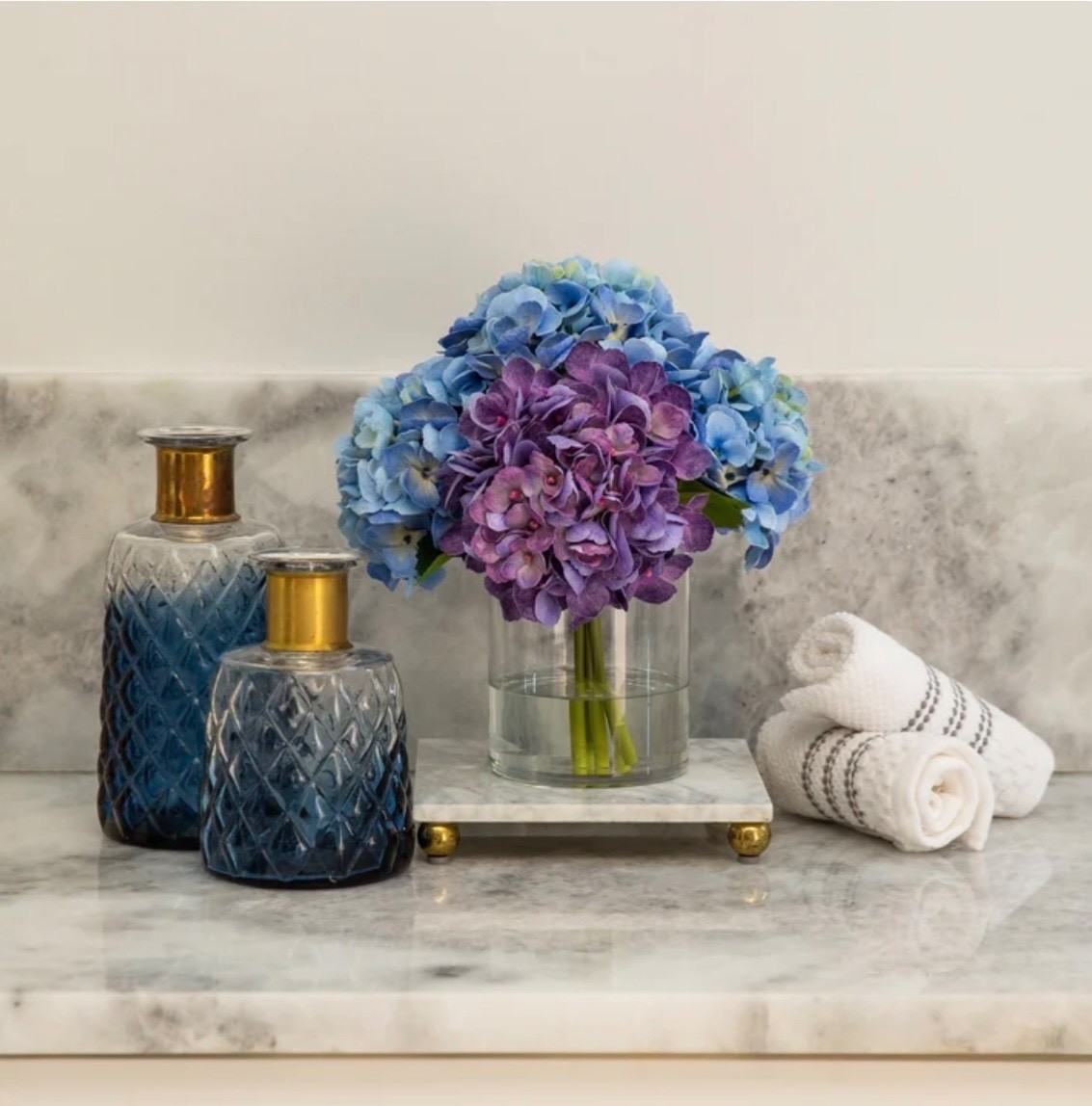 Nearly Natural Faux 12″ Hydrangea Arrangement