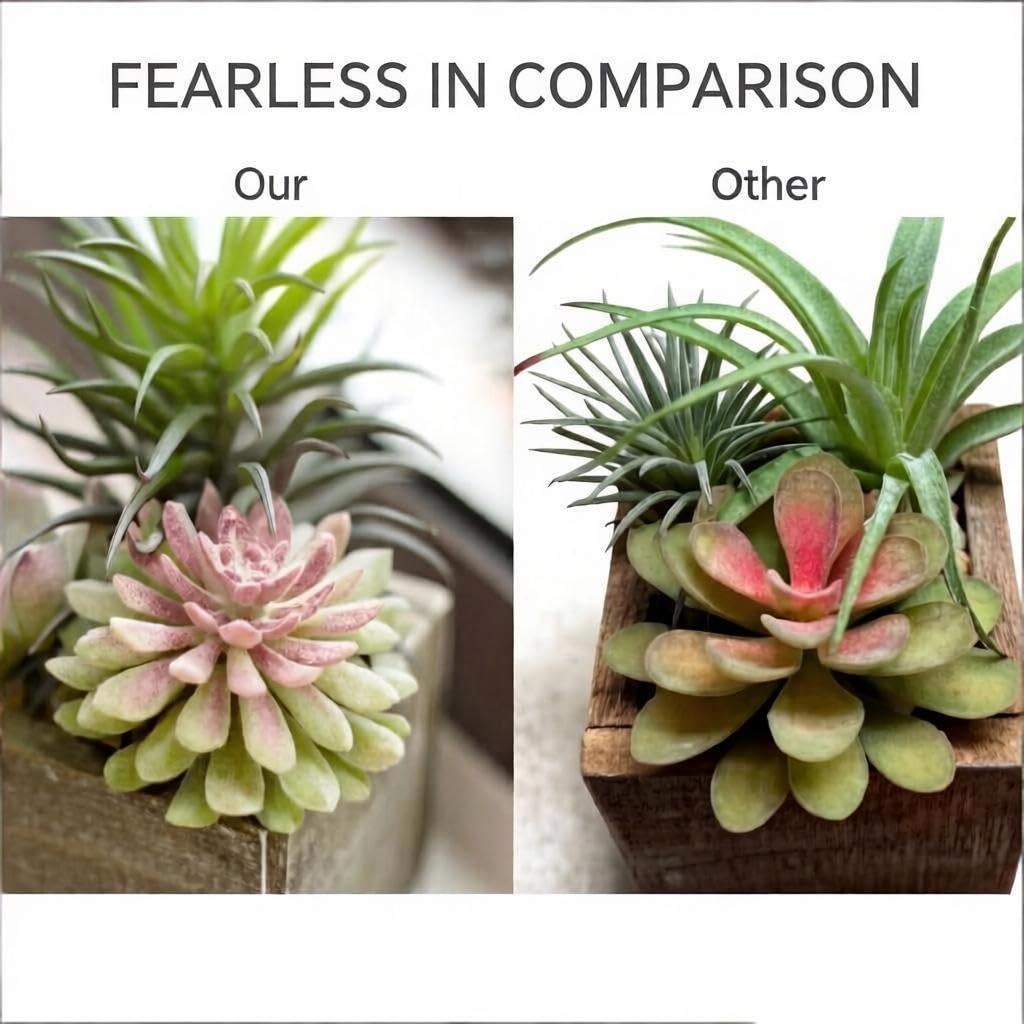 Succulent Plants Artificial for Home Bathroom Decor Fake Plants 3 Pack