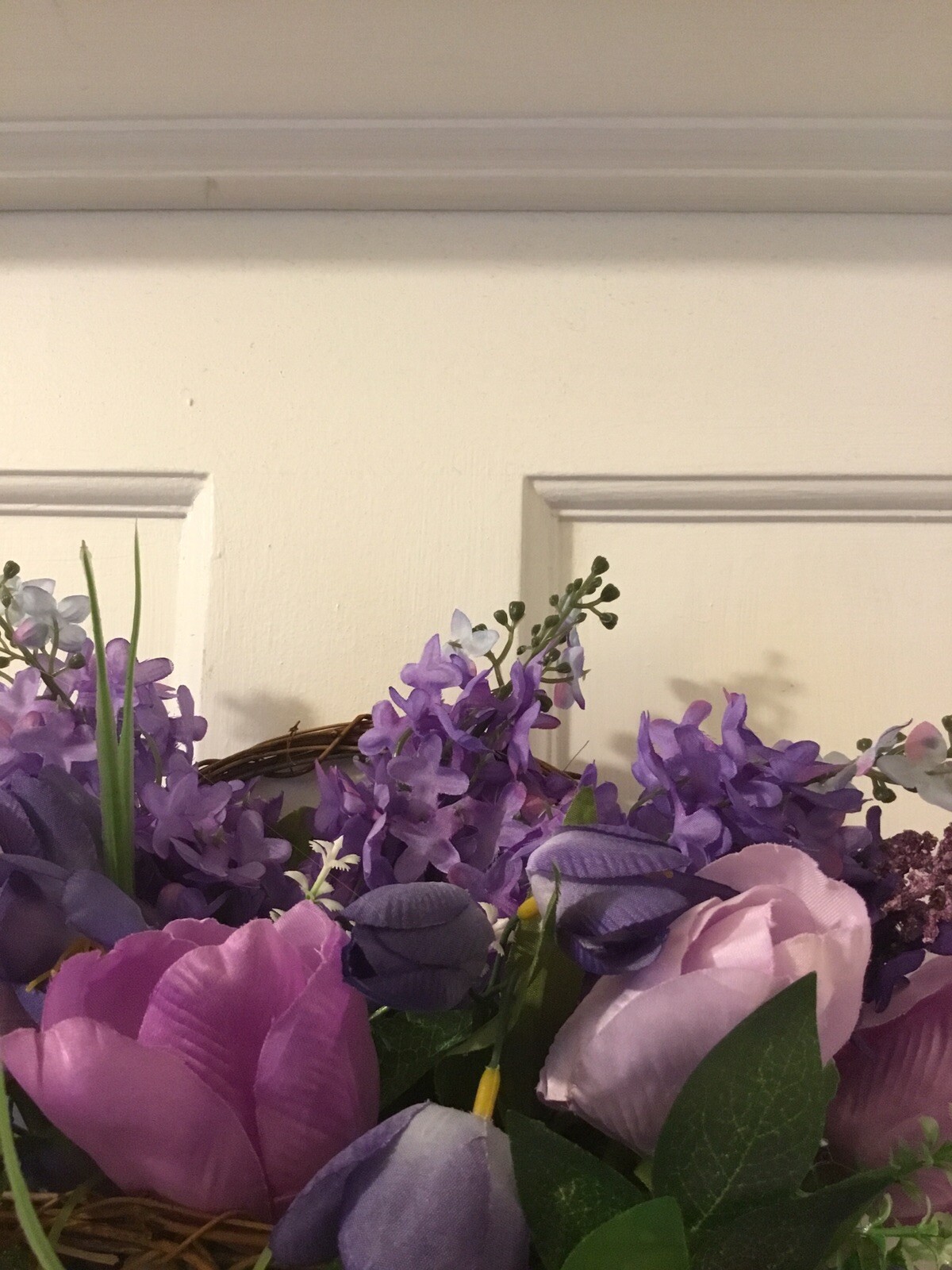 Purple And Lavender Floral Hanging Basket