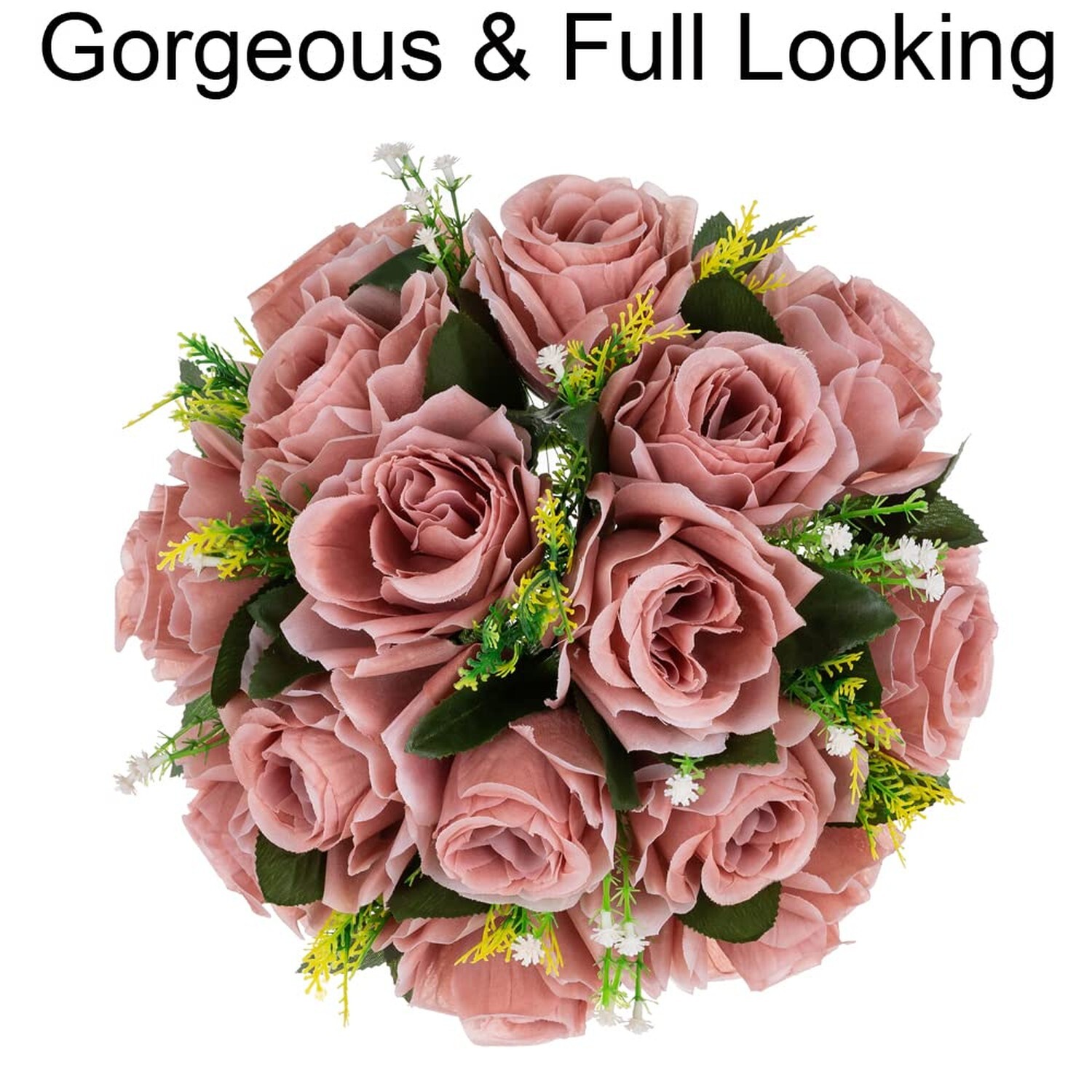Flower Balls for Centerpieces – 6 Pcs Rose Balls Artificial Flowers, Dusty Ro…