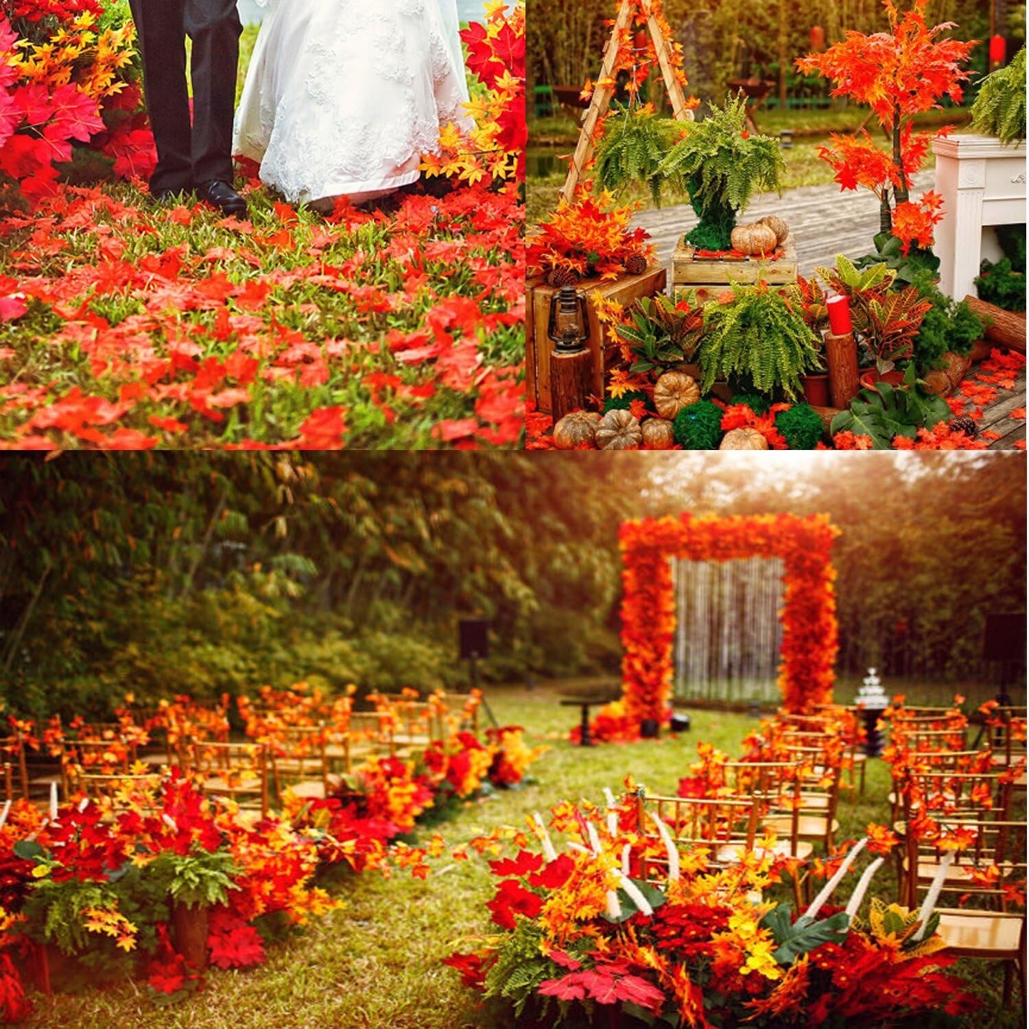 Autumn Maple Leaves – Mixed Colors – Weddings, Events, Scrapbooking – Polyester