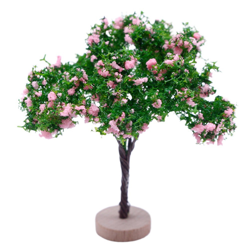Miniature Green Plastic Trees for Architectural Dioramas and Model Displays