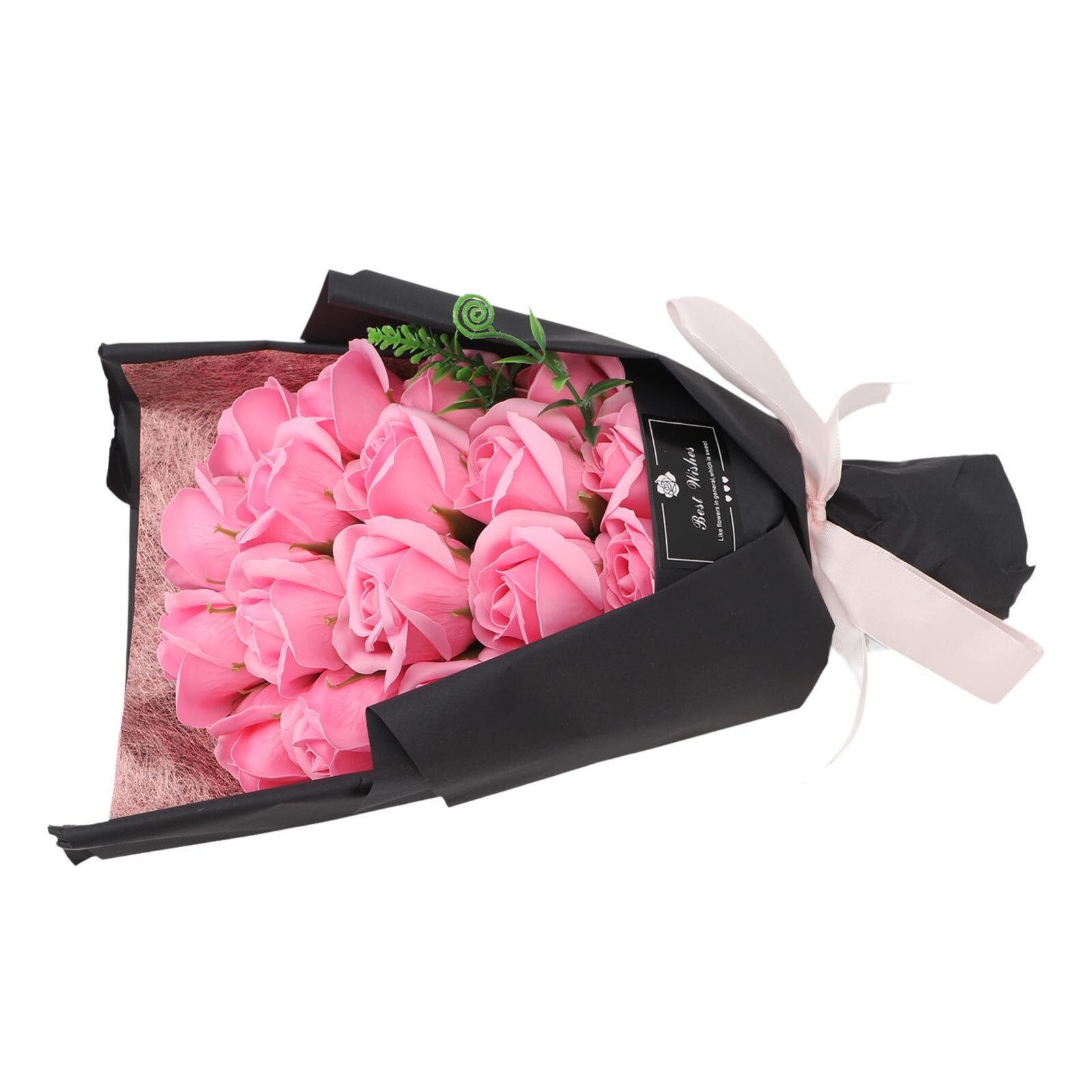 18 Pcs Eternal Pink Rose Soap Flower Bouquet Valentines Day Girlfriend Wife Gift