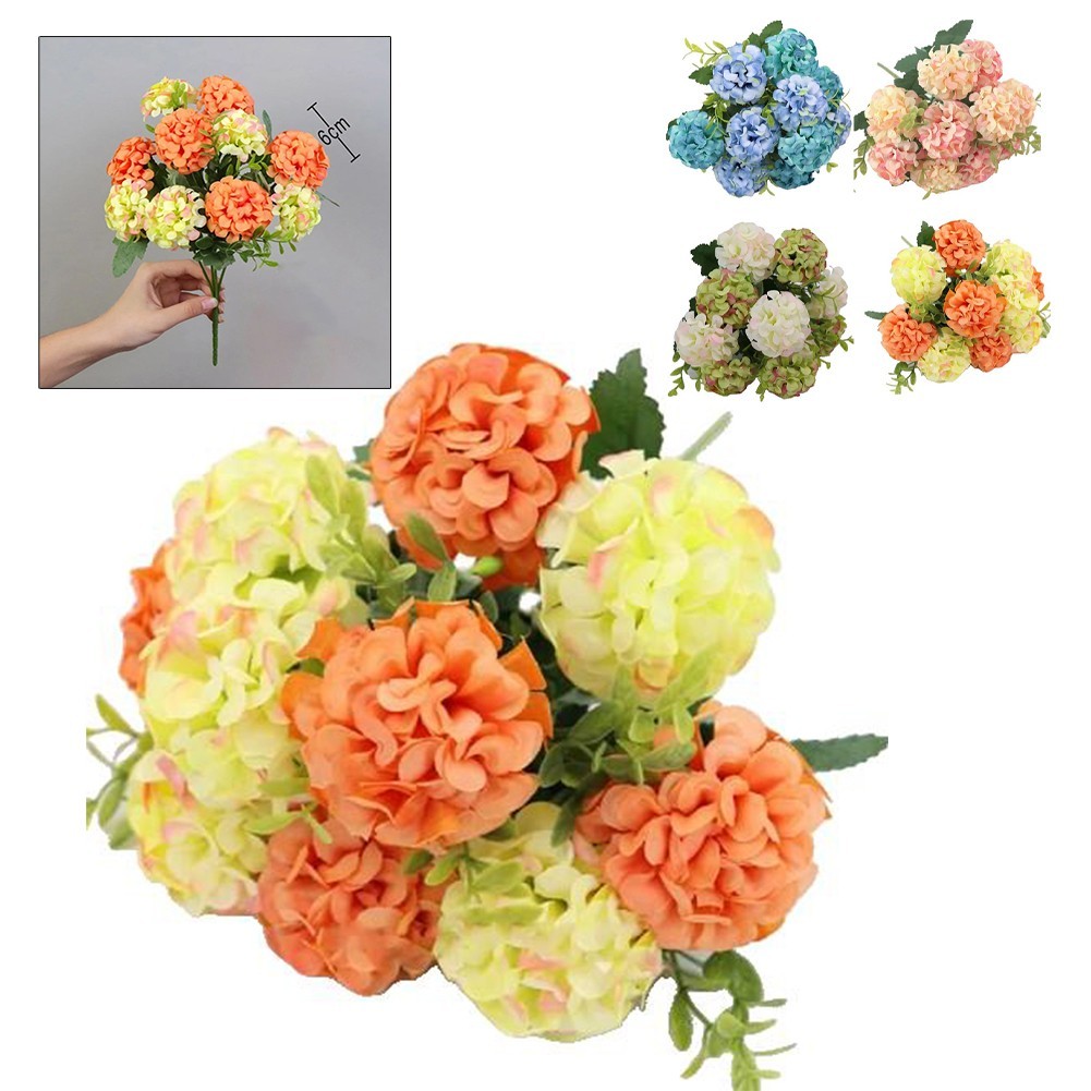 Lifelike Hydrangea Silk Flower Bouquet Choose from a Variety of Colors
