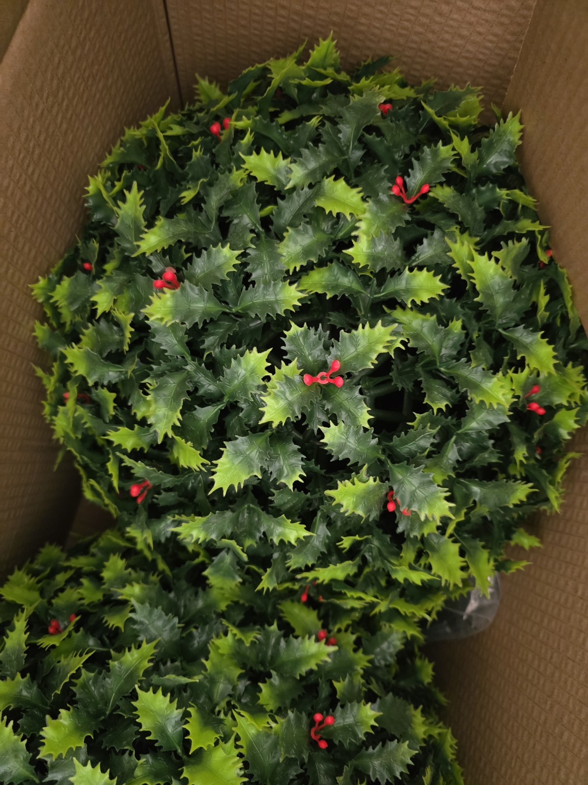 2 Wicker Park 13″ Holly Leaf Spheres Faux Flower Indoor Outdoor Garden NIOB