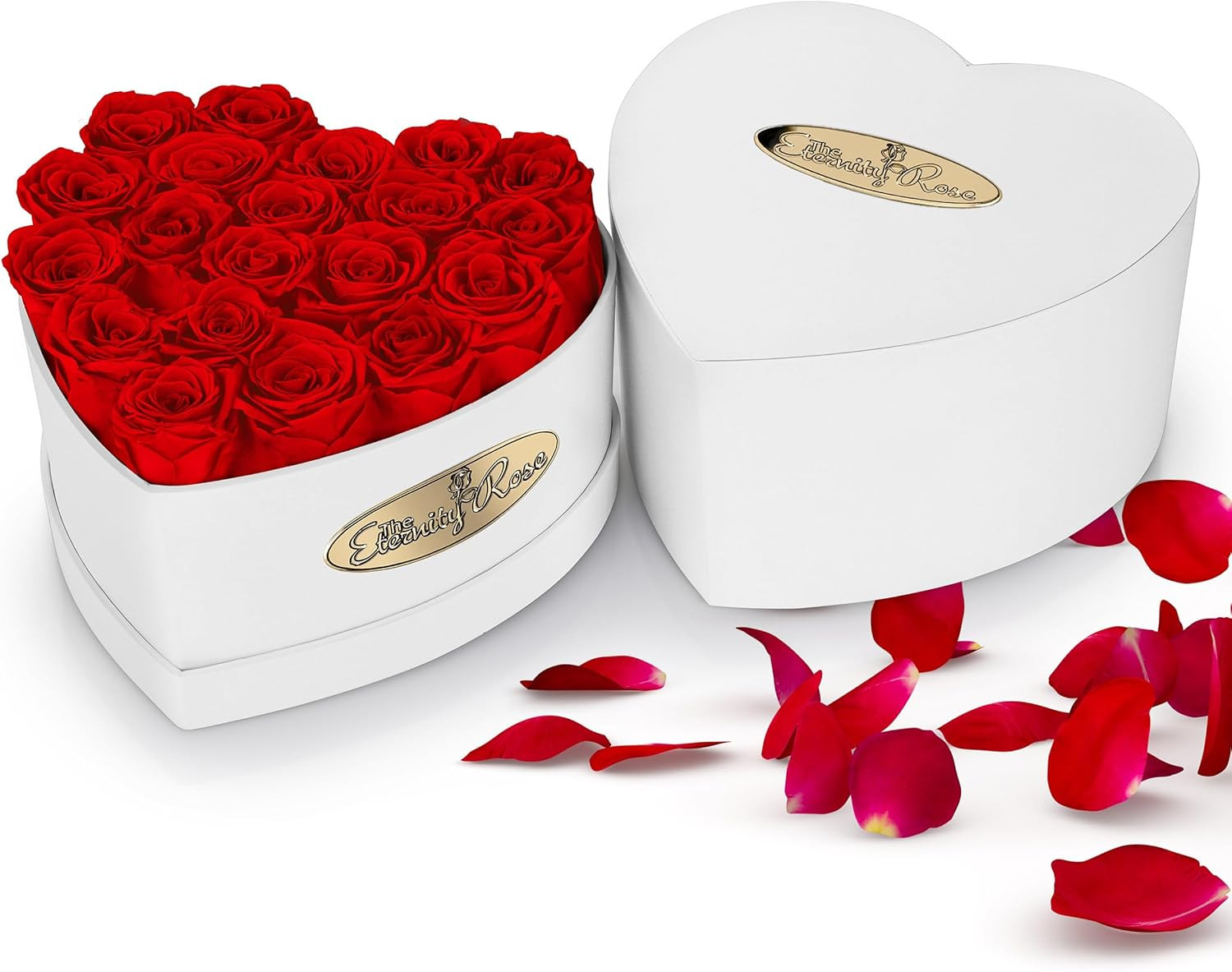 9-Piece Preserved Roses in a Luxury Gift Box – Real Roses in Square Black Box –