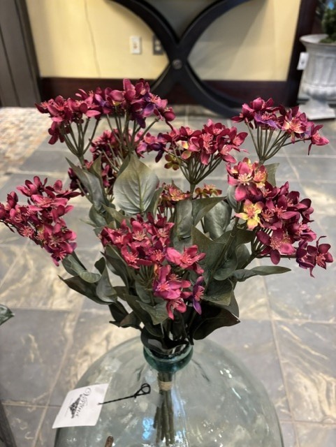 NEW Pottery Barn Burgundy Fall Faux Floral Flowers Bundle Bunch NWT