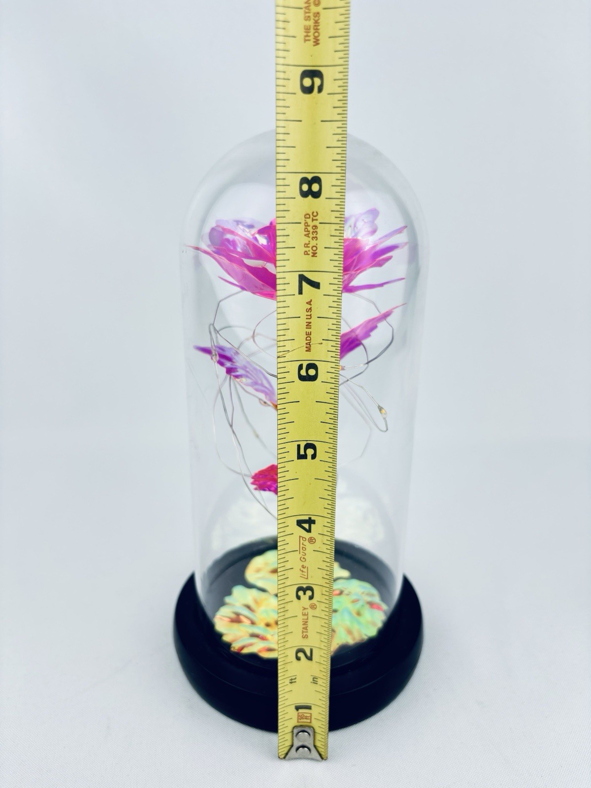 Enchanted Forever Rose Flower In Dome Glass LED Night Light Anniversaries Gift
