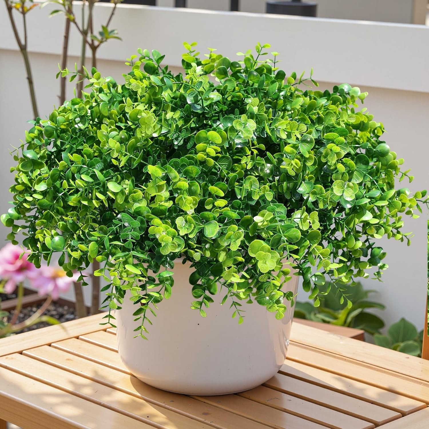 12 Bundles Artificial Plants Outdoor Faux Plants Boston Fern Summer Decor Fake