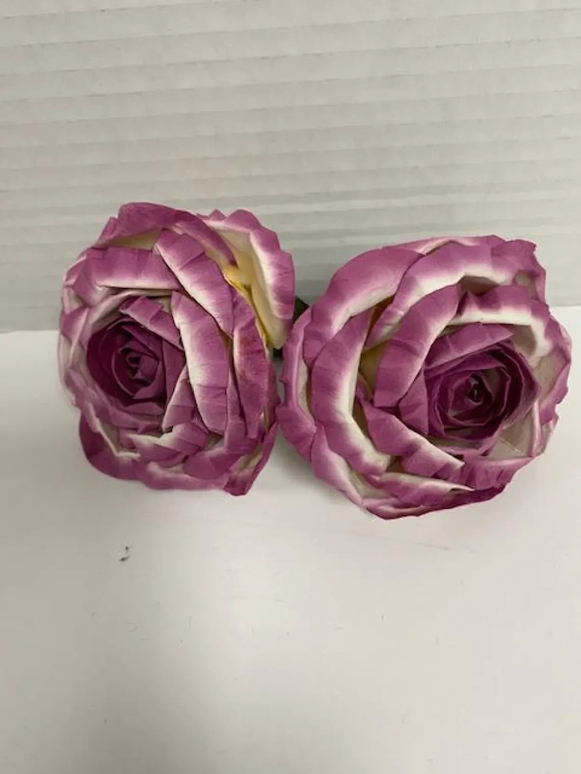 Vintage Mauve Faux French Roses – bag of 6