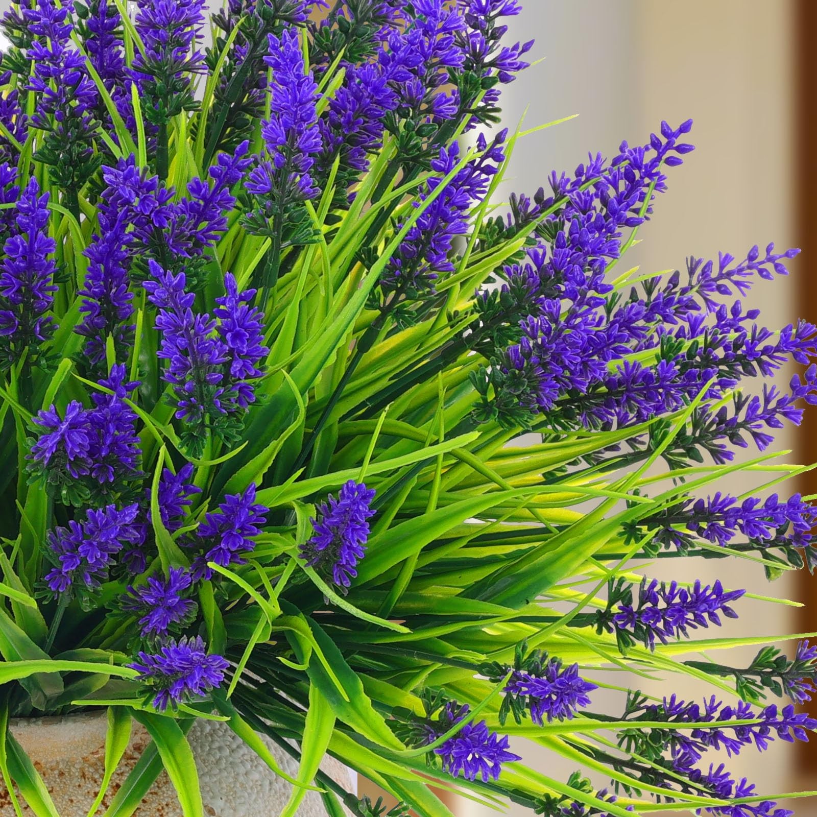 Rowfad 22 Pcs Artificial Outdoor Flowers UV Resistant Lavender Fake Greenery …