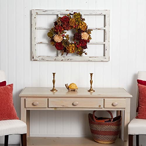 22in. Autumn Hydrangea Peony Wreath