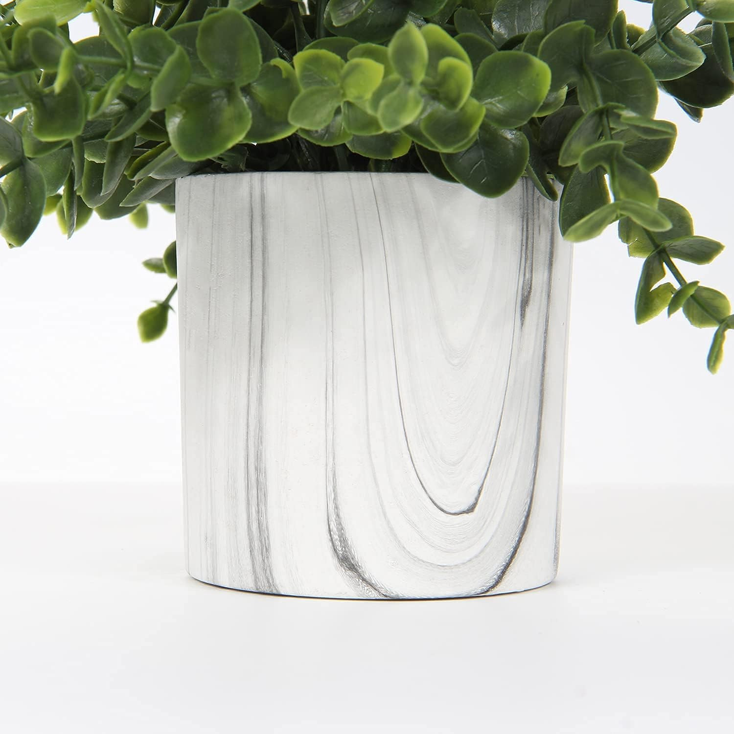 Hollyone Faux Plants Indoor Artificial Mini Potted Plants Plastic Green Plant Sm