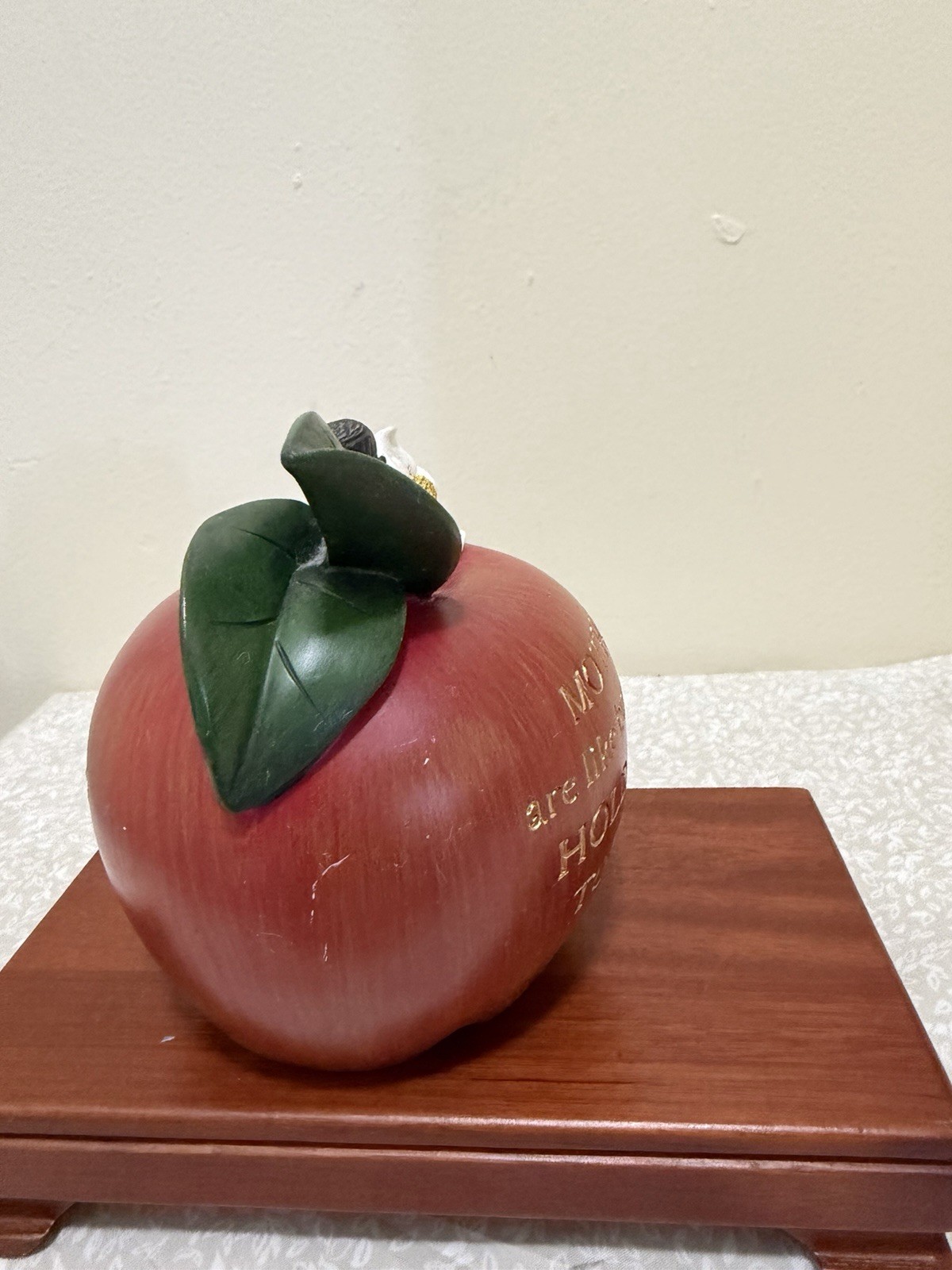 Decorative Apple Whit Leaves & Flower For Mothers Day or For Any Occasion Mom