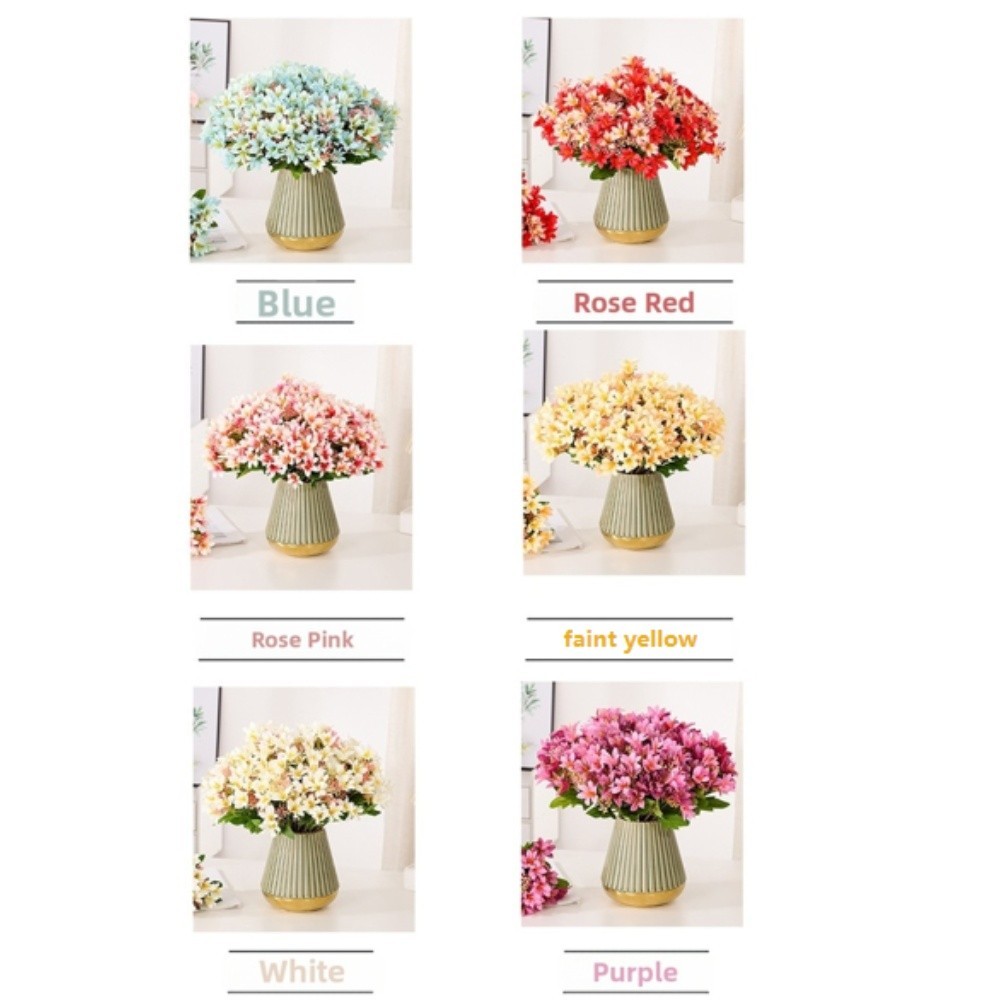 Artificial Lily Bouquet Silk Cloth 18 Stems for Modern Minimalist Decor 32cm
