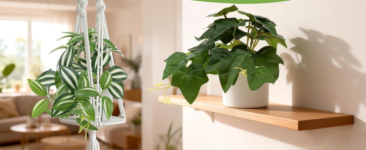 2Pcs Small Fake Plants, Artificial Mini Faux Potted Plant with White Pot,